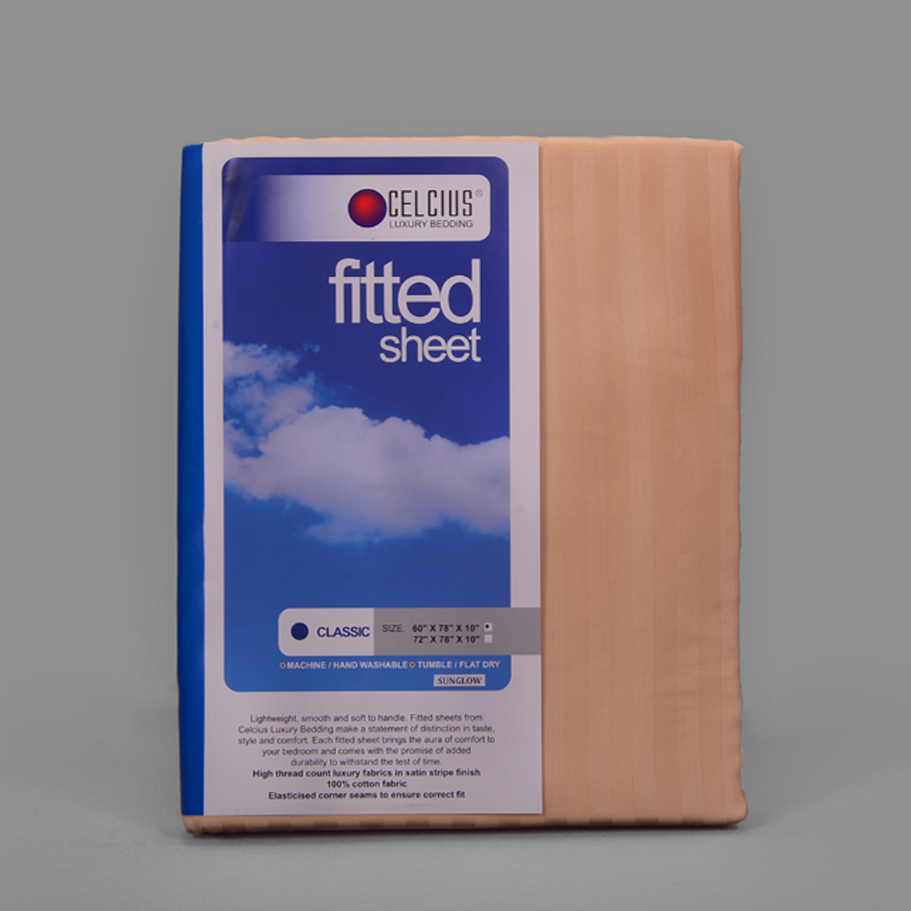 Fitted Sheet Classic 72"X78"X10'' (Color: Sunglow)