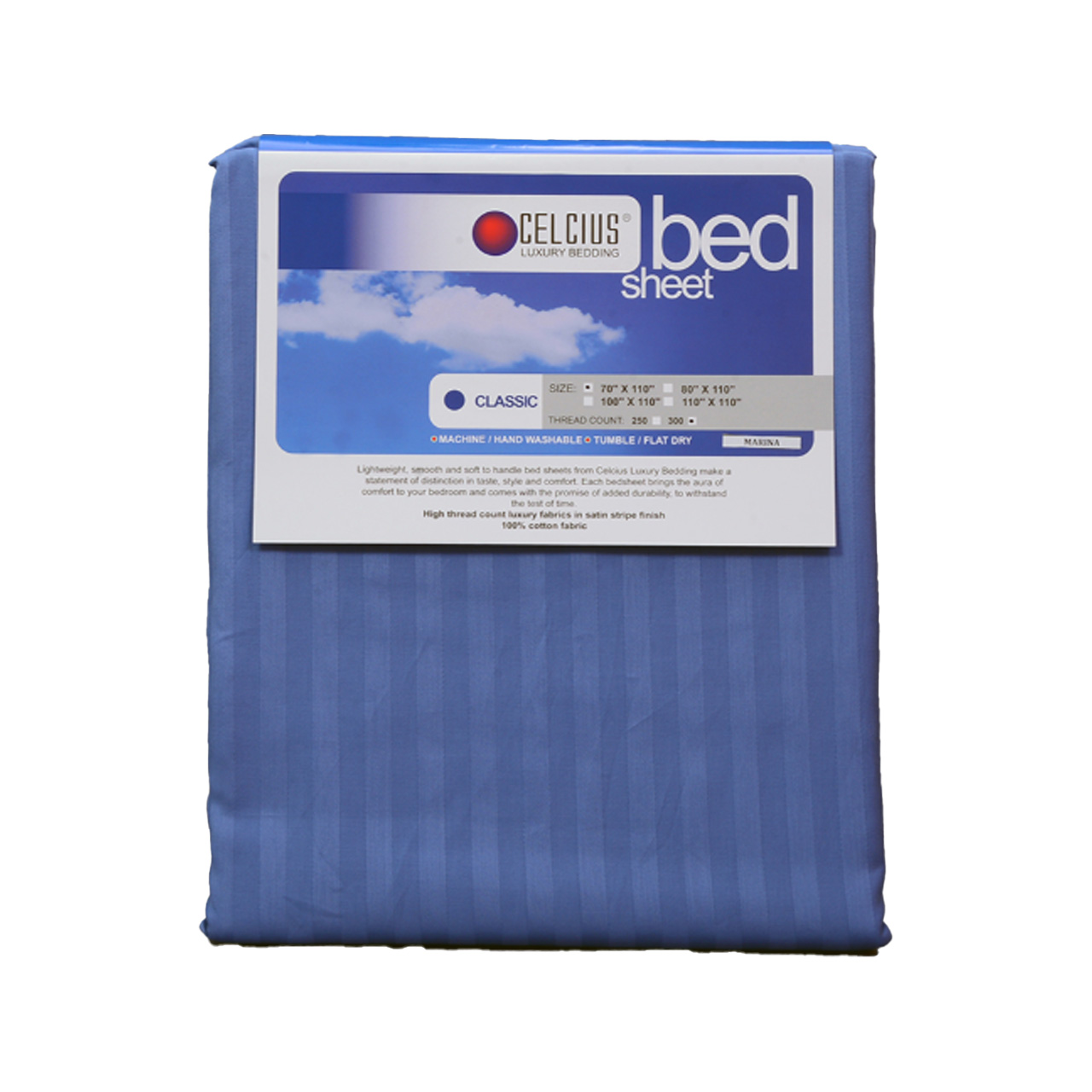 Bedsheet Classic - 70"X110" (Color: Marina)