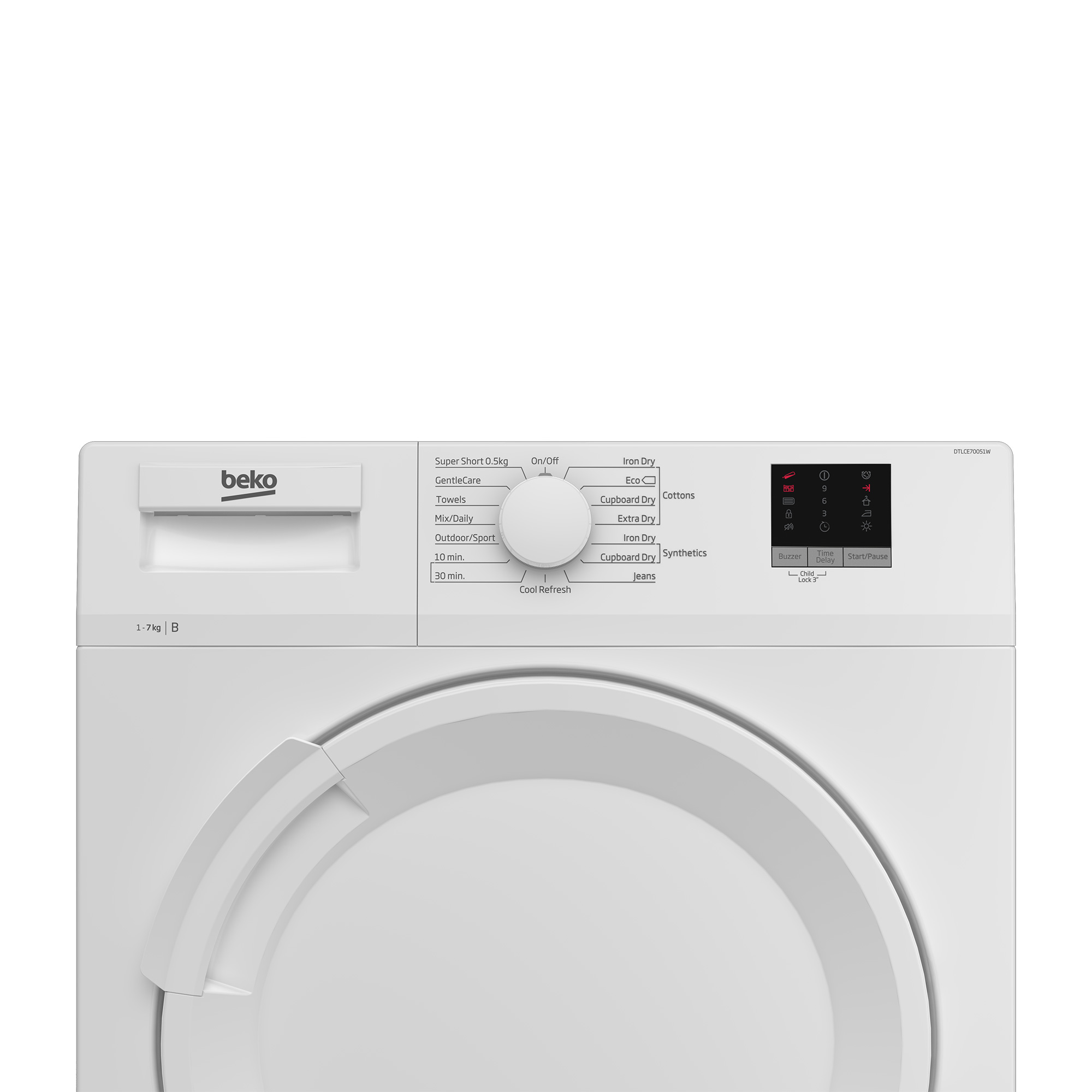 Beko Dryer DTLCE70051W - 7 KG