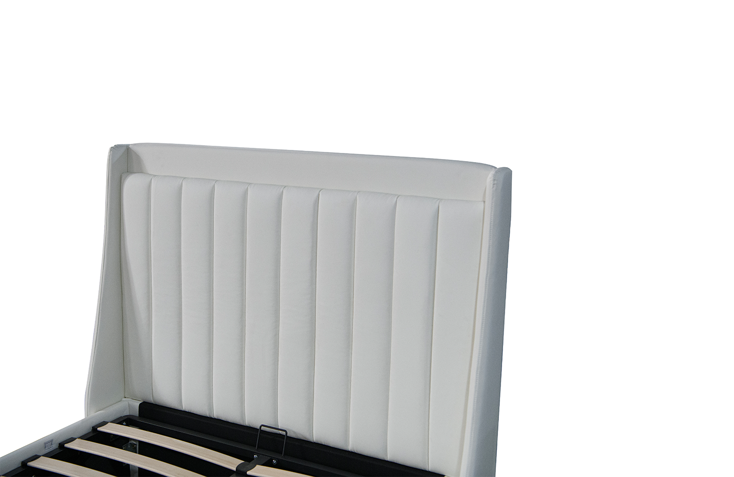 King size storage bed - PU White ( 5362G )