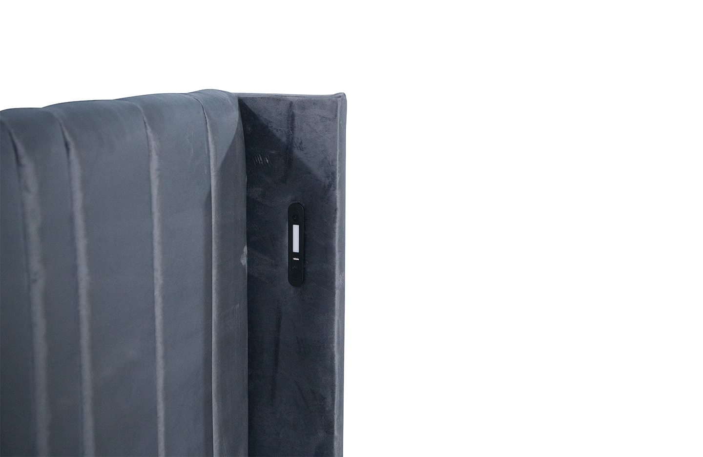 Queen size storage bed - Velvet Grey ( 4465-1G )