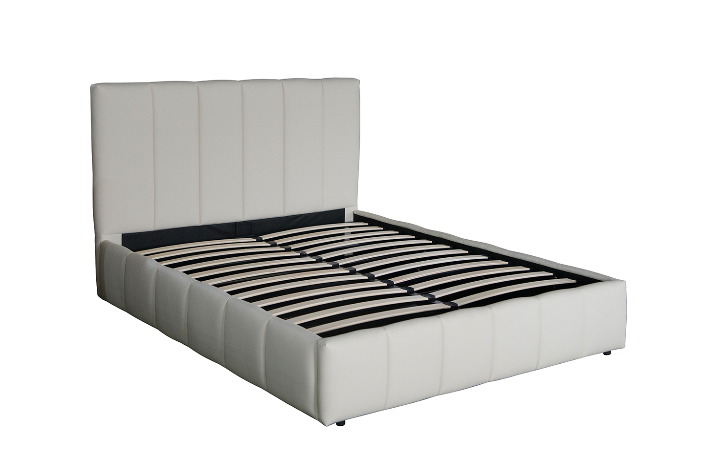 Queen size storage bed - PU Cream ( 4885BGF )