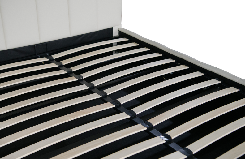 Queen size storage bed - PU Cream ( 4885BGF )