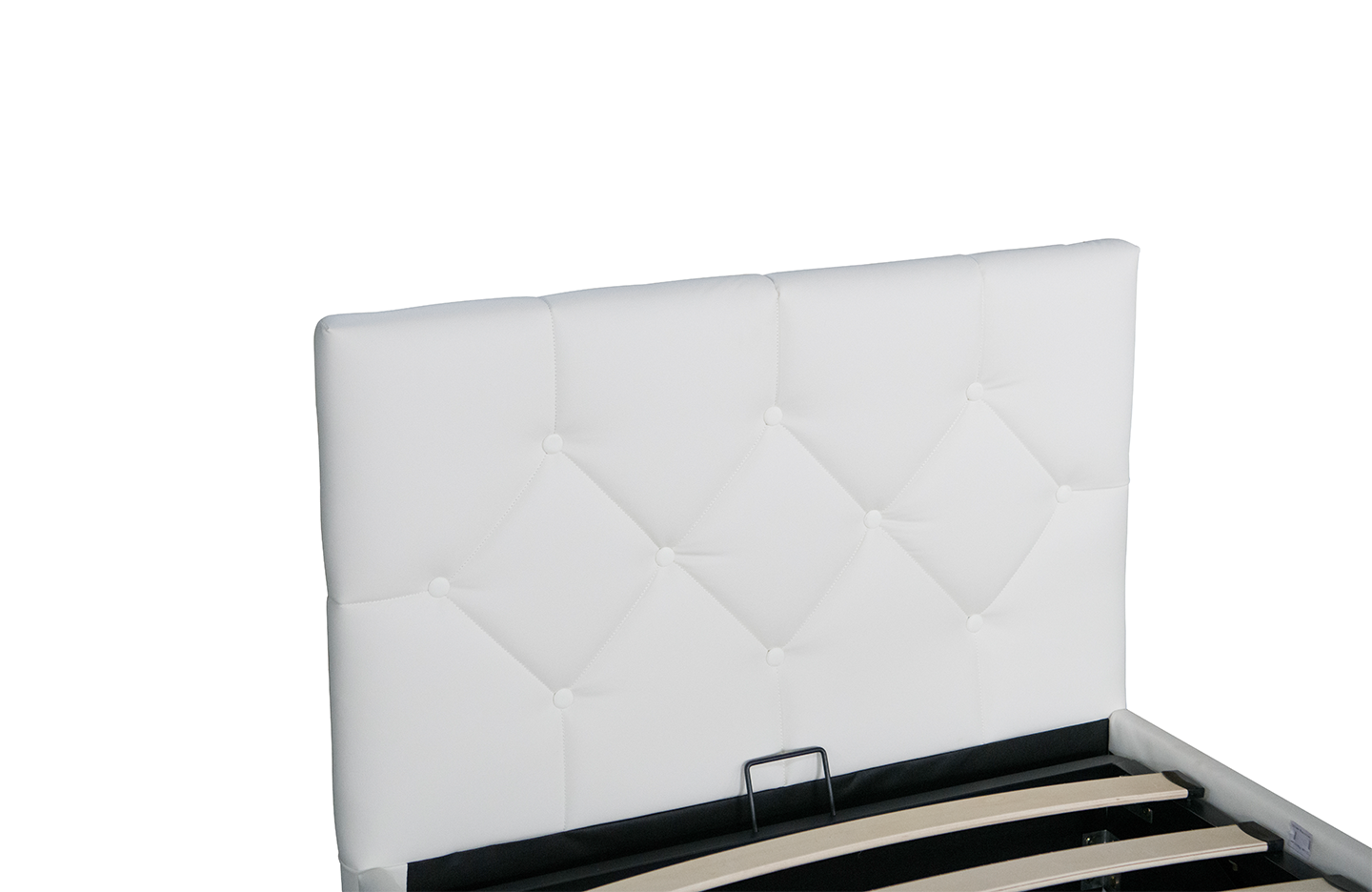 Single size storage bed - PU White ( 4467G )