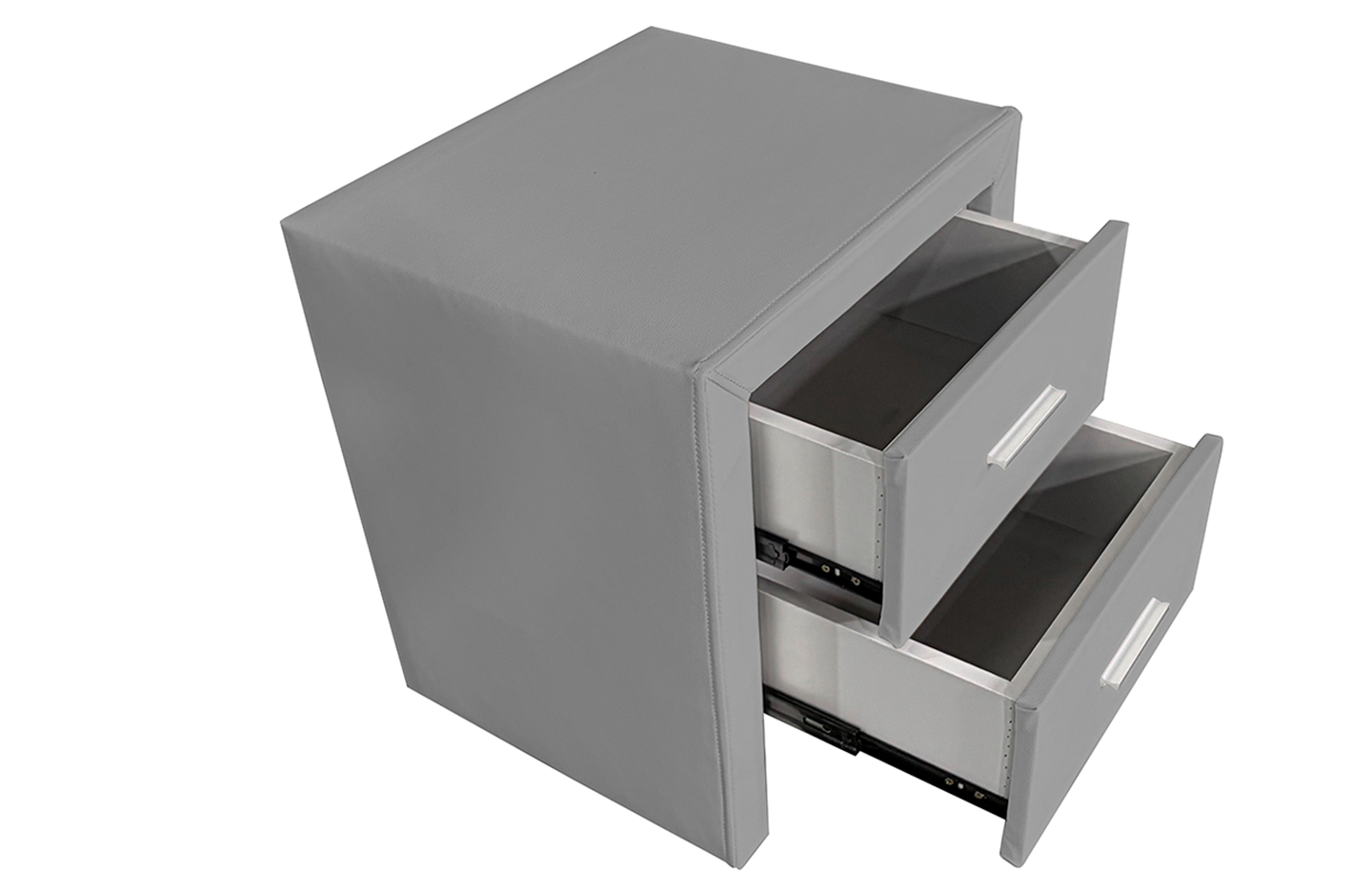Night Stand \ Bed Side Table - PU Light Grey (WSS909)