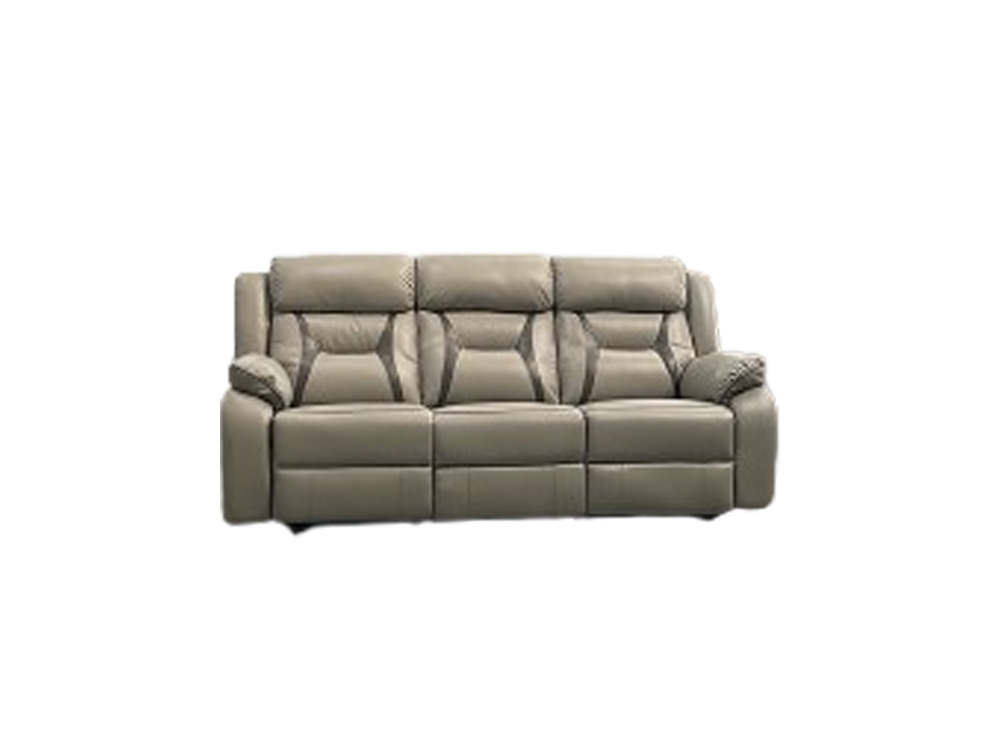 3 Seater GLAMOUR Sofa - Air Leather ICE GREY (8268)
