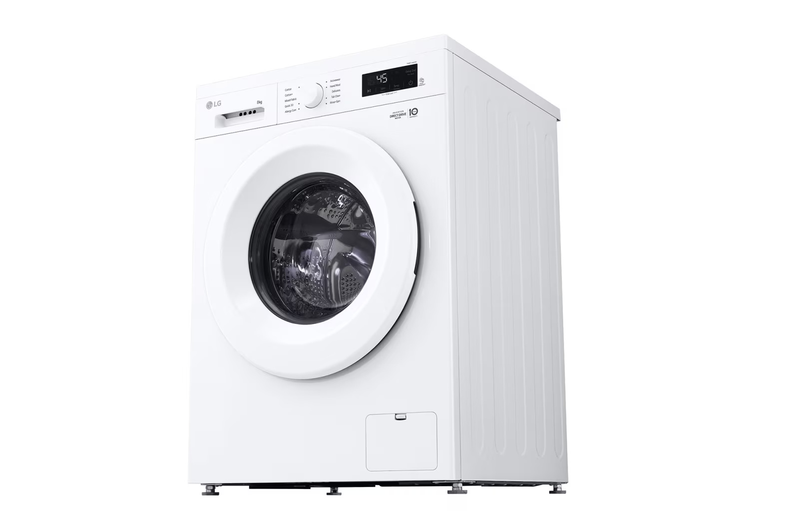 LG 8kg Front Load Washer, White