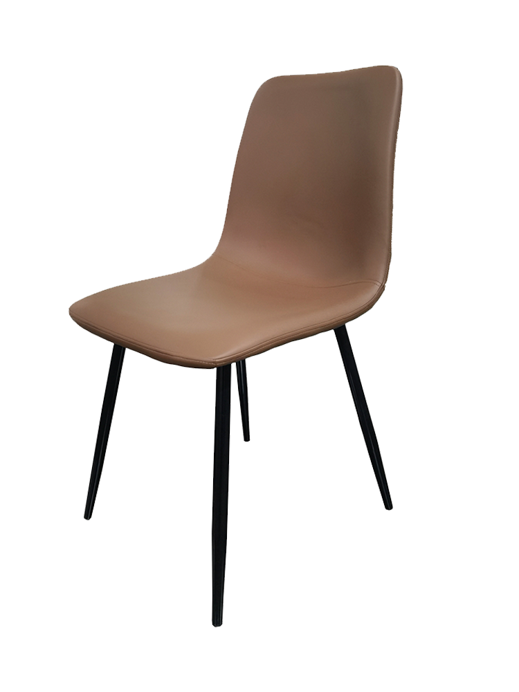 Dining Chair FDC-12 - Brown ( Black Legs )