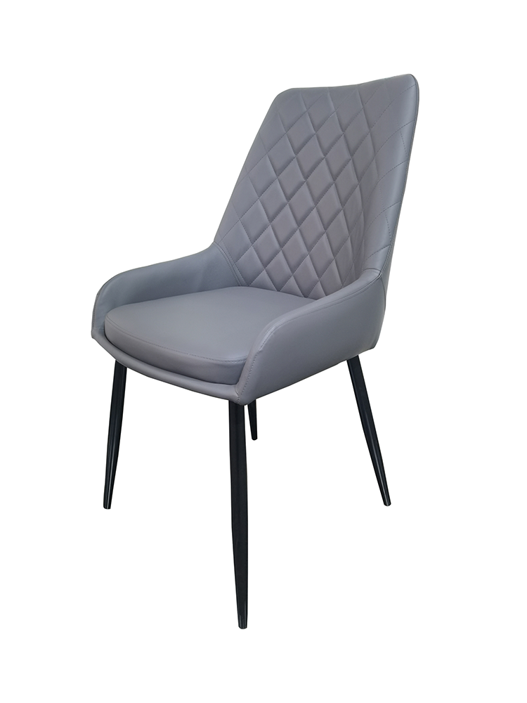 Dining Chair FDC-16 - Grey ( Black Legs )