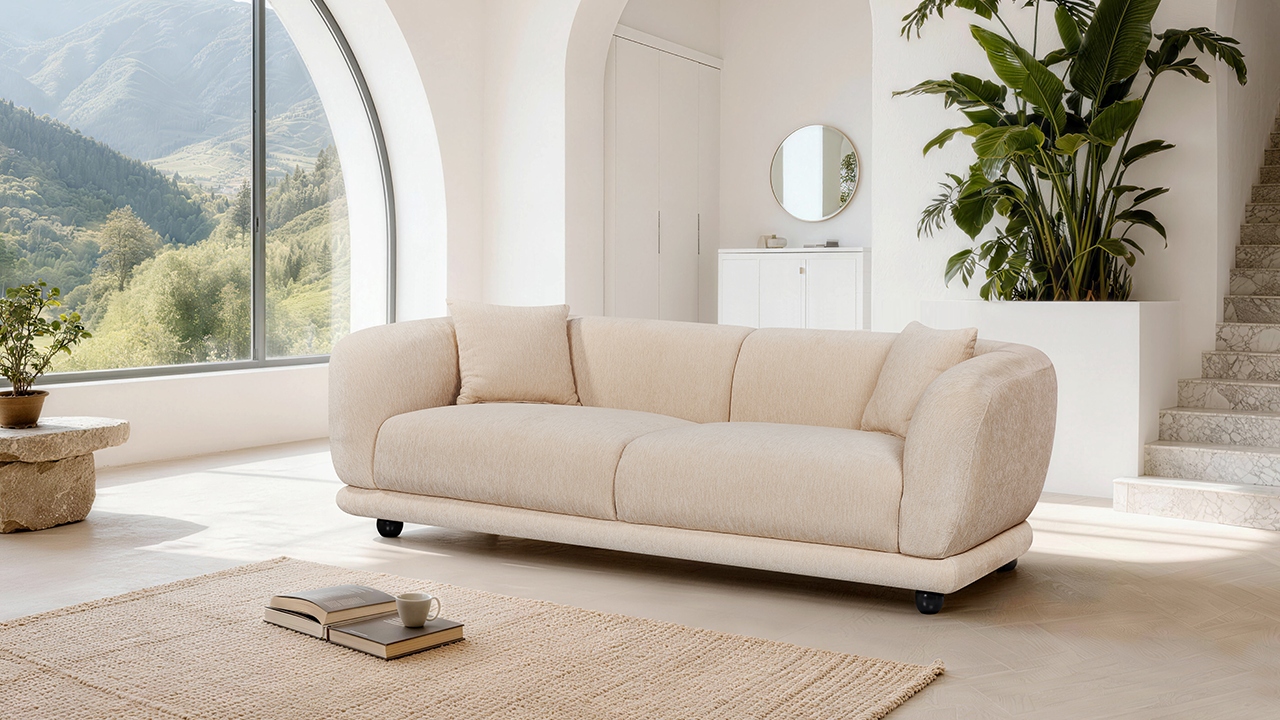 3 Seater Regent Sofa MK-6257 - Beige