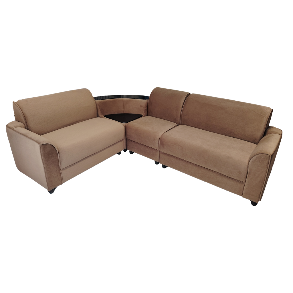 Corner Sofa - Full fabric 2 + 2 + 1 + 1 BROWN (AD8)