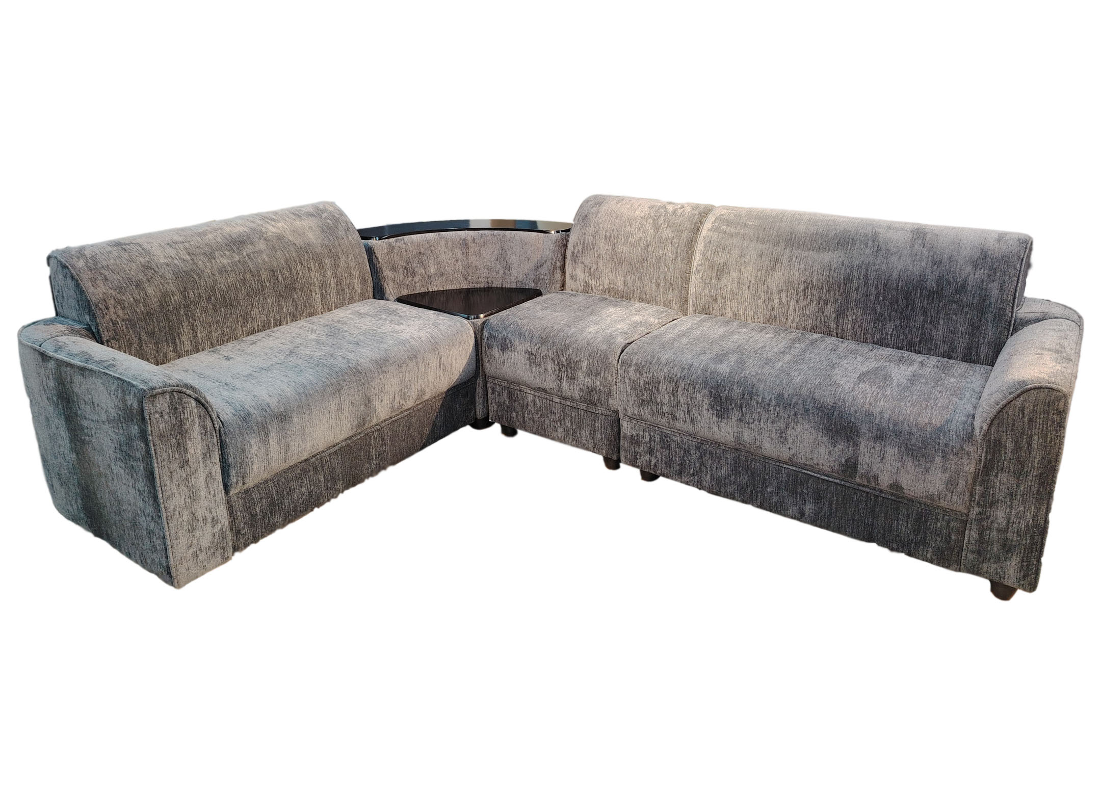 Corner Sofa - Full fabric 2 + 2 + 1 + 1 Dark Grey ( Glacier 100 )