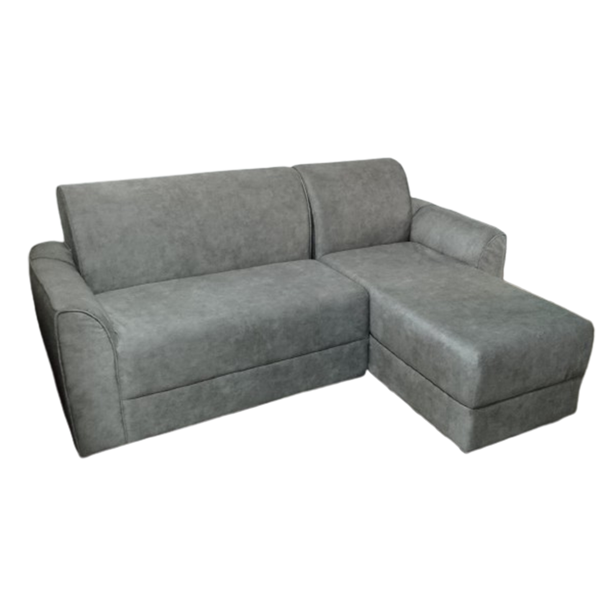 SIC03 L Shape Sofa With Round Arm - Light Grey Color (ZR26)