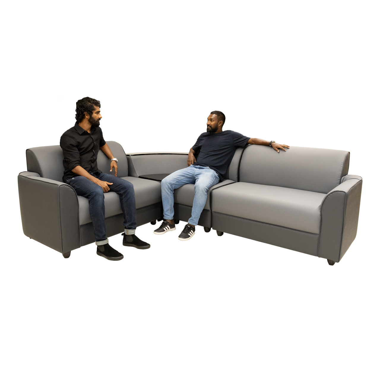 SIC13 Full PVC Corner Sofa - Grey