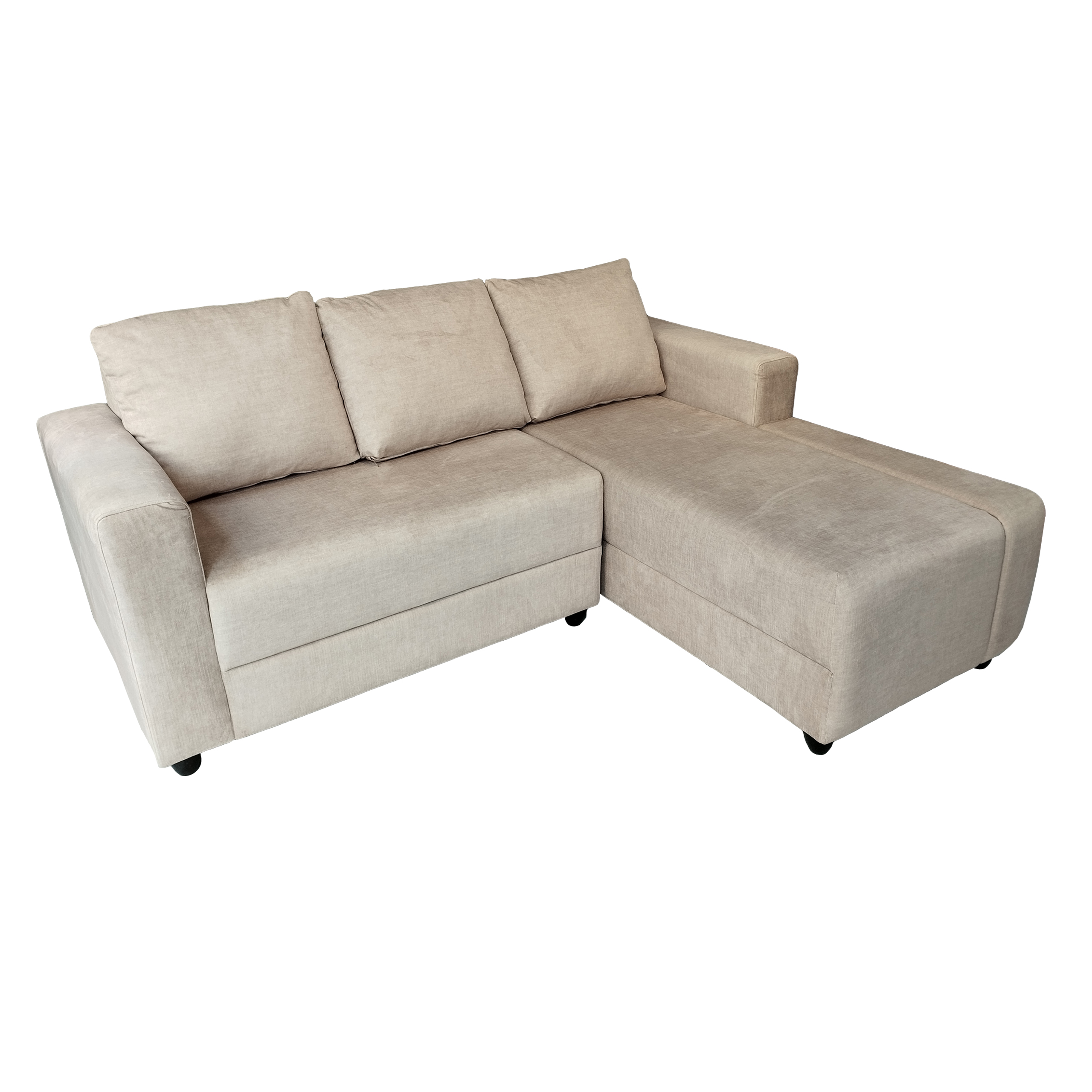 SIC20 L Shape Sysney sofa - Full Fabric Beige ( PT1 )