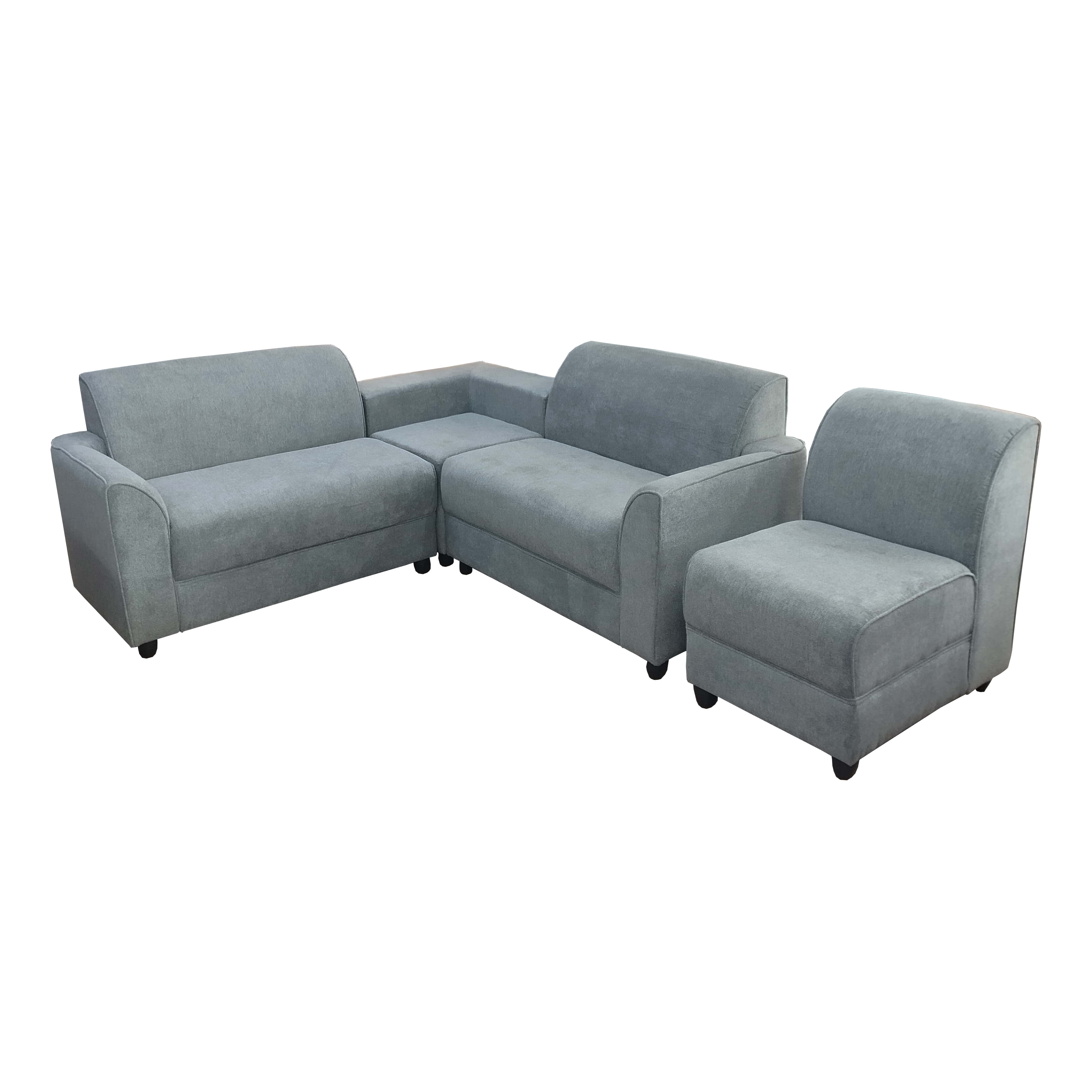 ZARA Corner Sofa - Full fabric 2 + 2 + 1 + 1 GREY