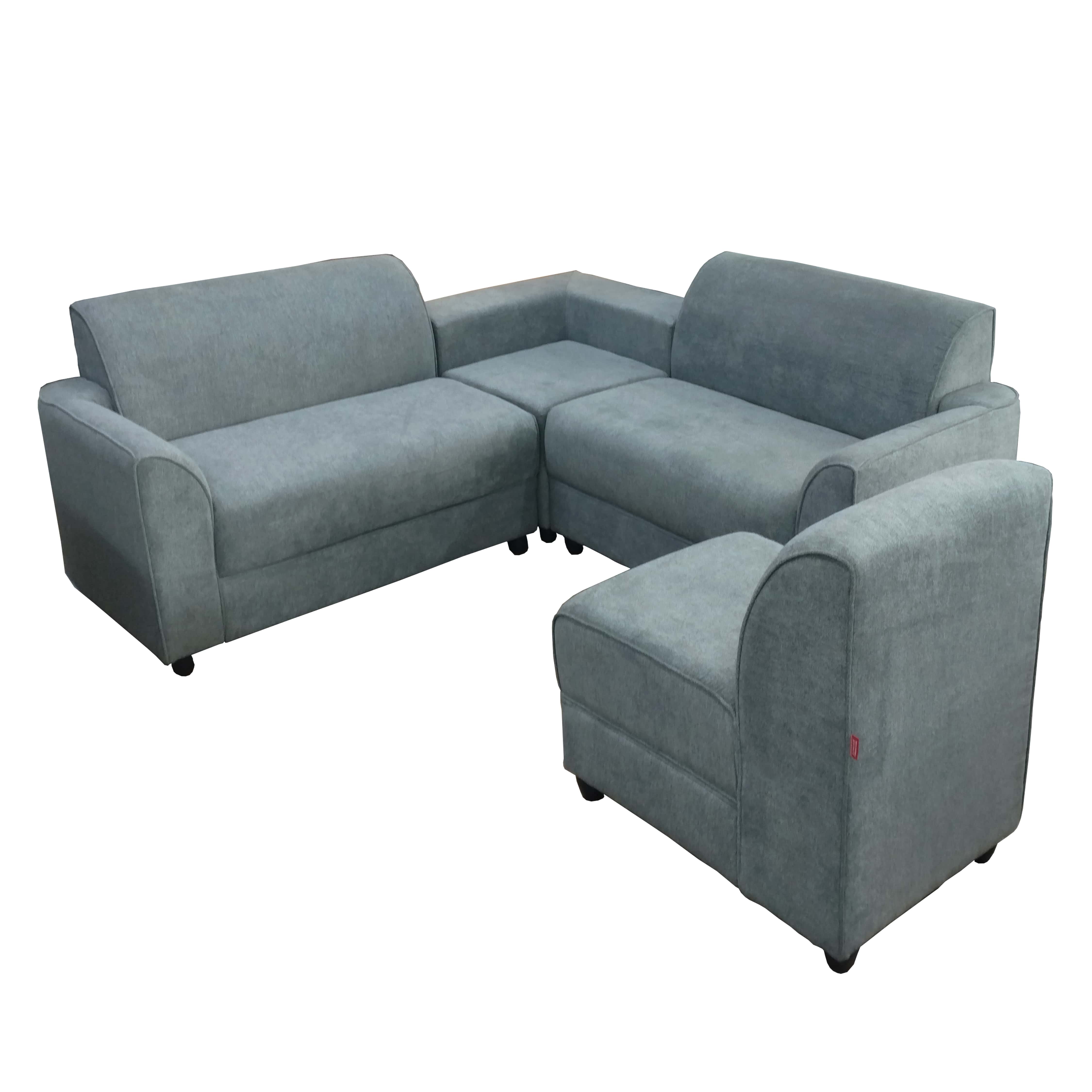 ZARA Corner Sofa - Full fabric 2 + 2 + 1 + 1 GREY