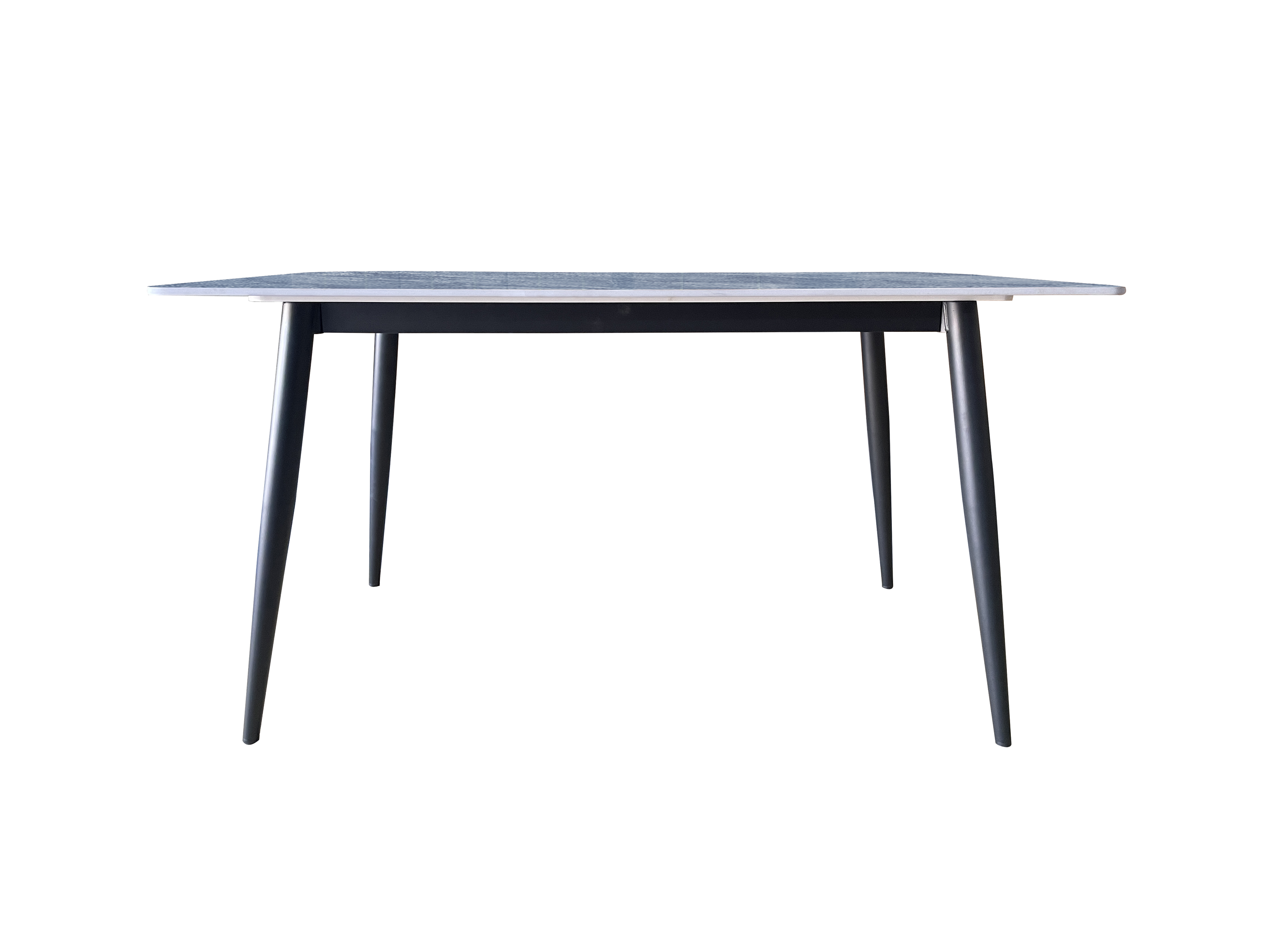 Dining Table 4 Seater 604 - Grey ( Black Legs )