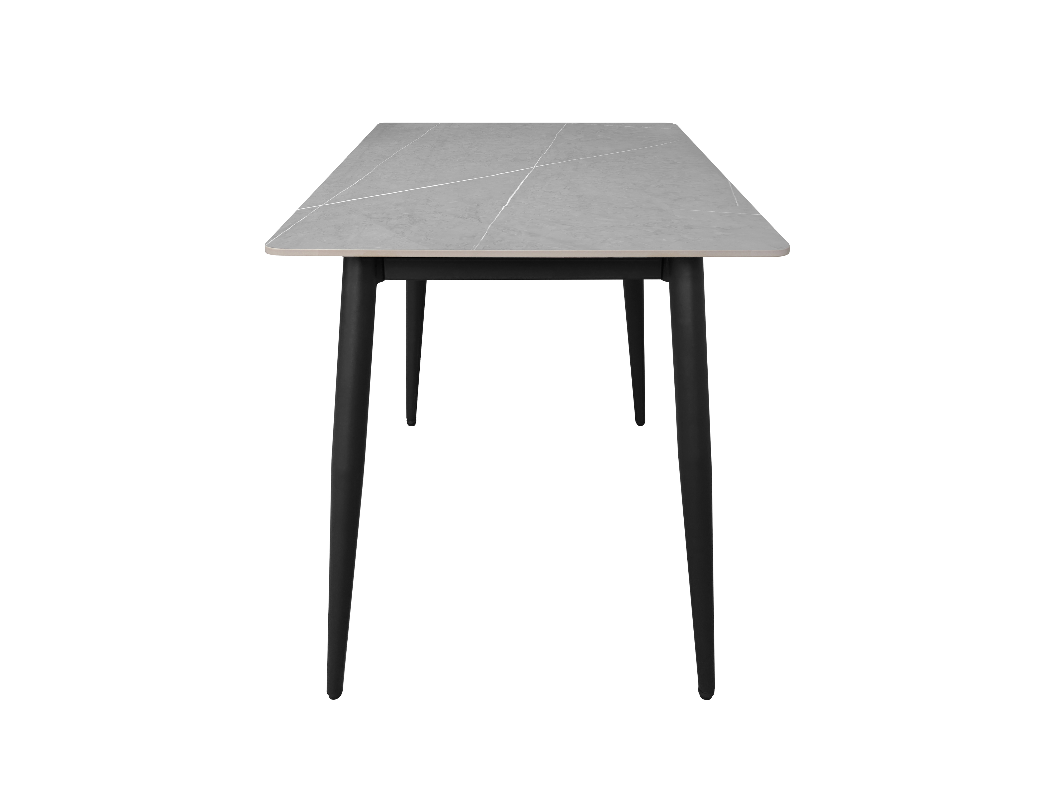 4 Seater Dining Table 604 - Grey ( Black Legs )