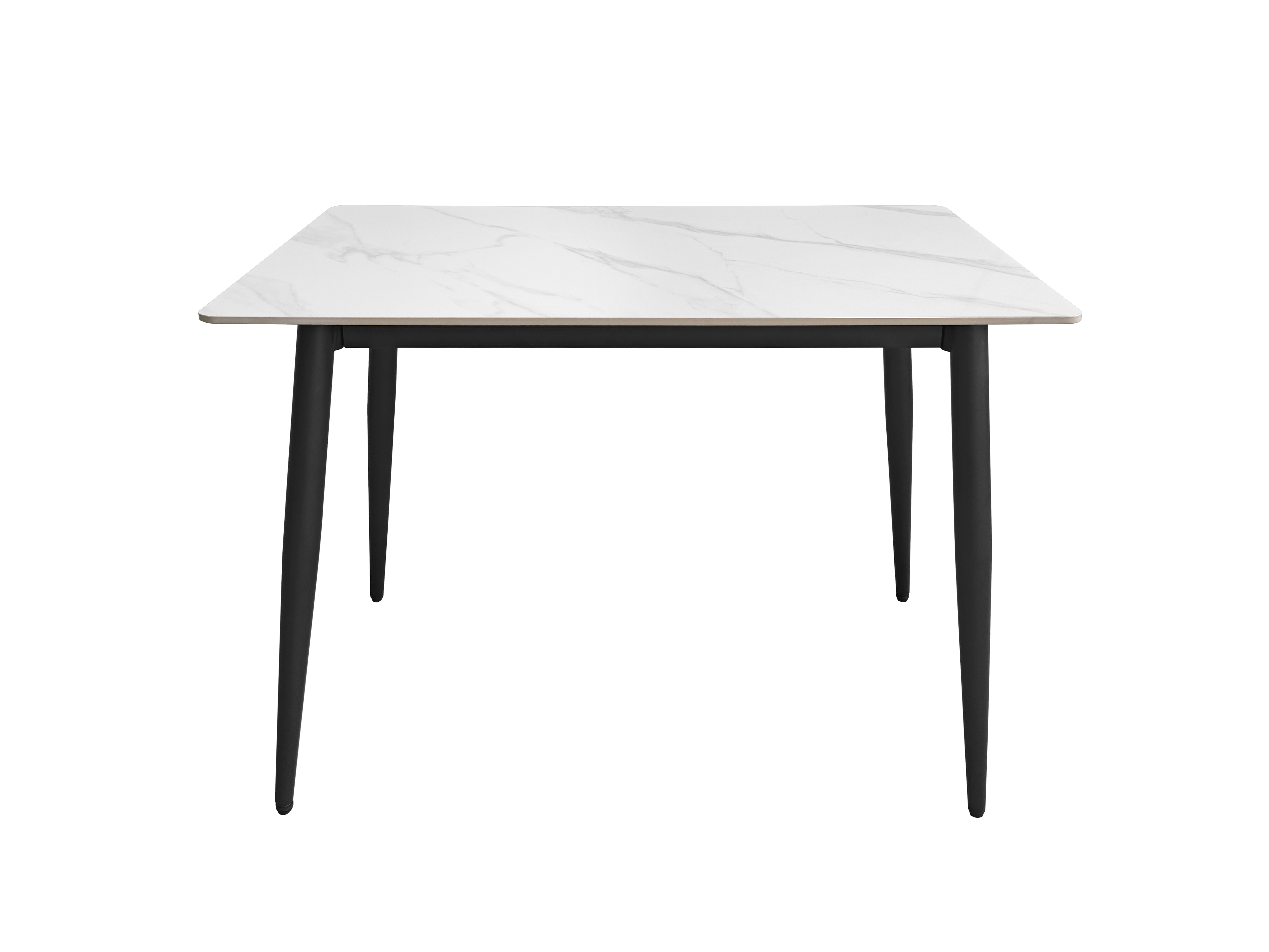 6 Seater Dining Table 604 - White ( Black Legs )