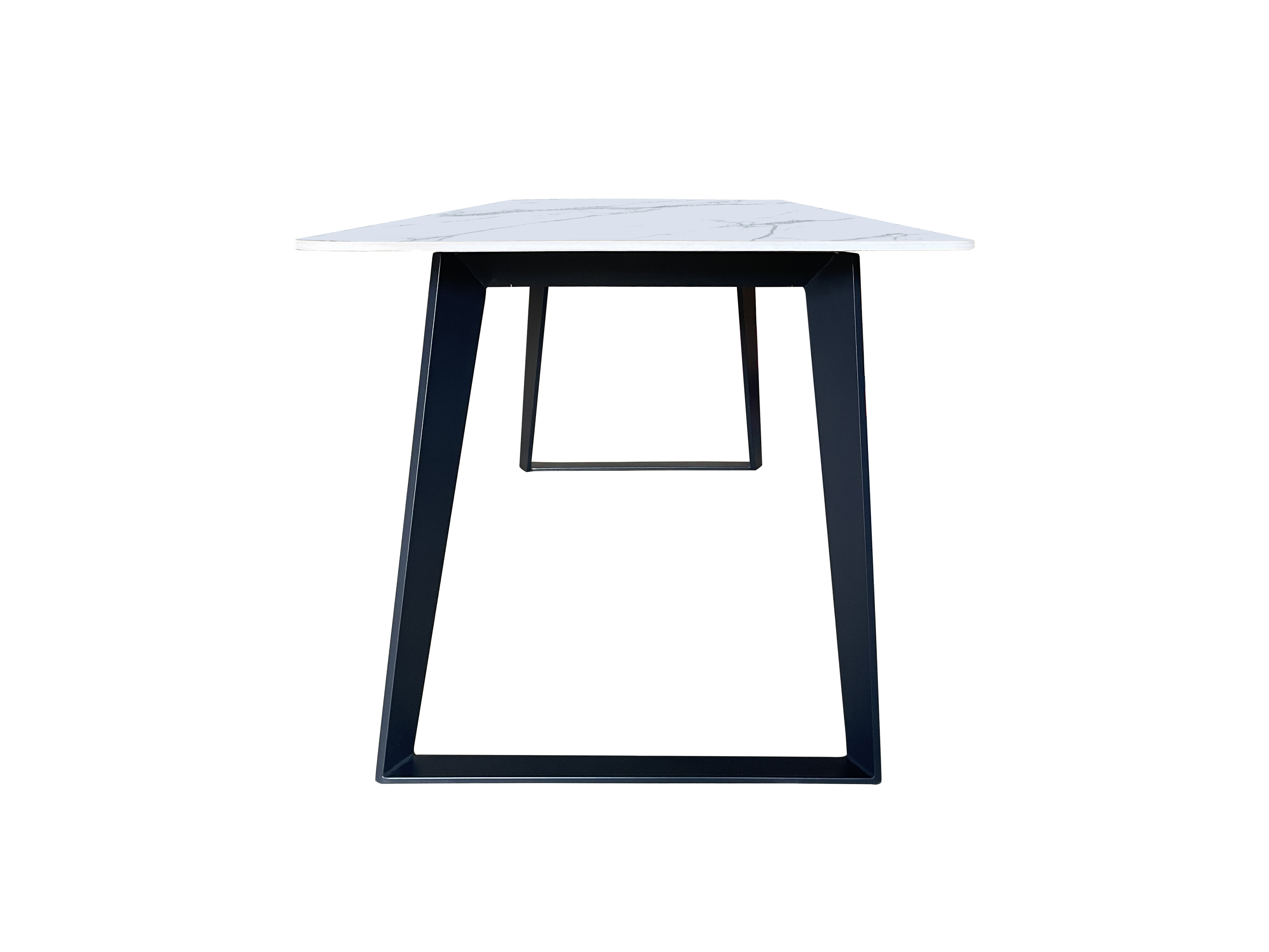 4 Seater Dining Table 618 - White ( Black Legs )