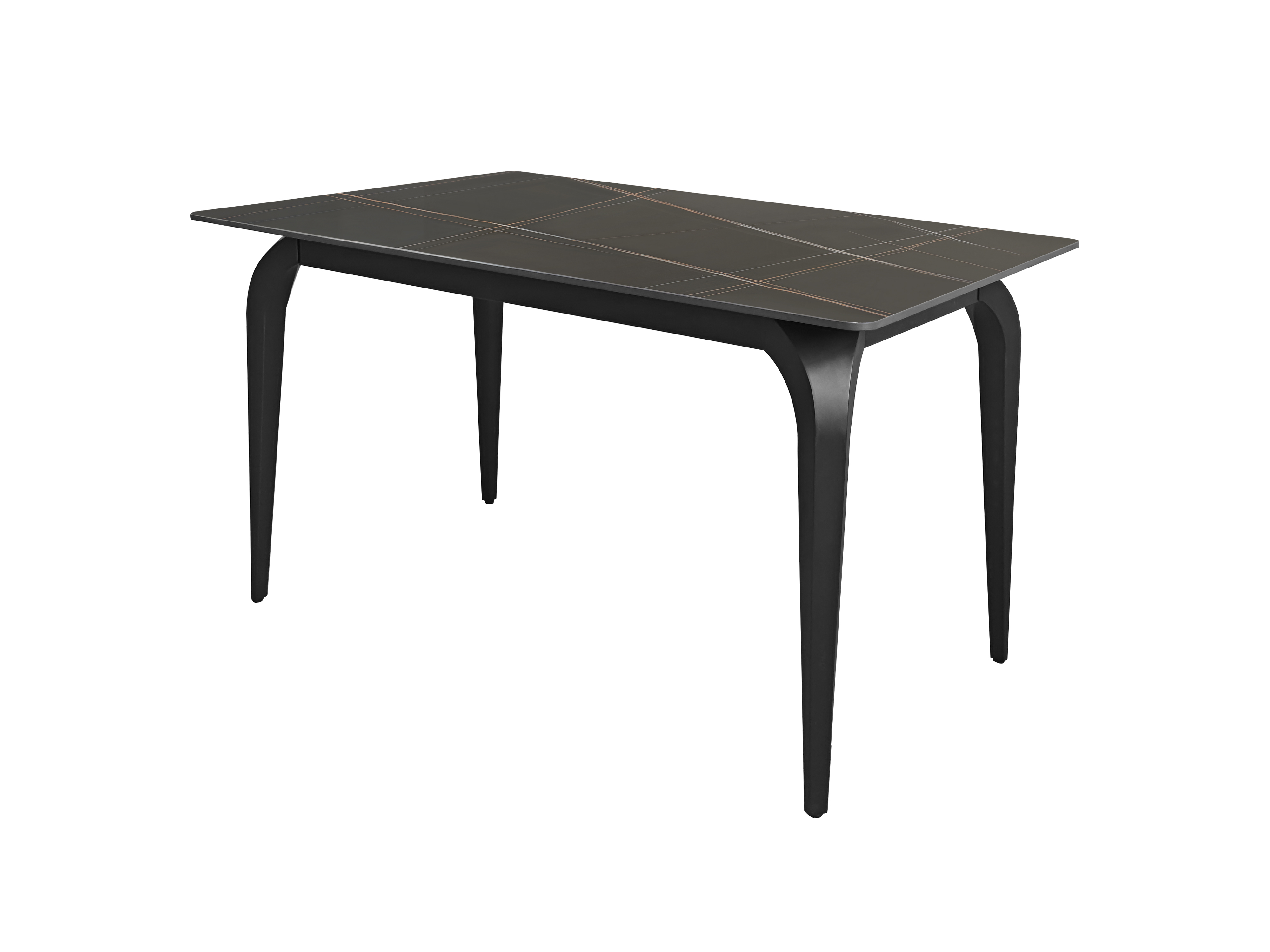 4 Seater Dining Table 644 - Black ( Black Legs )