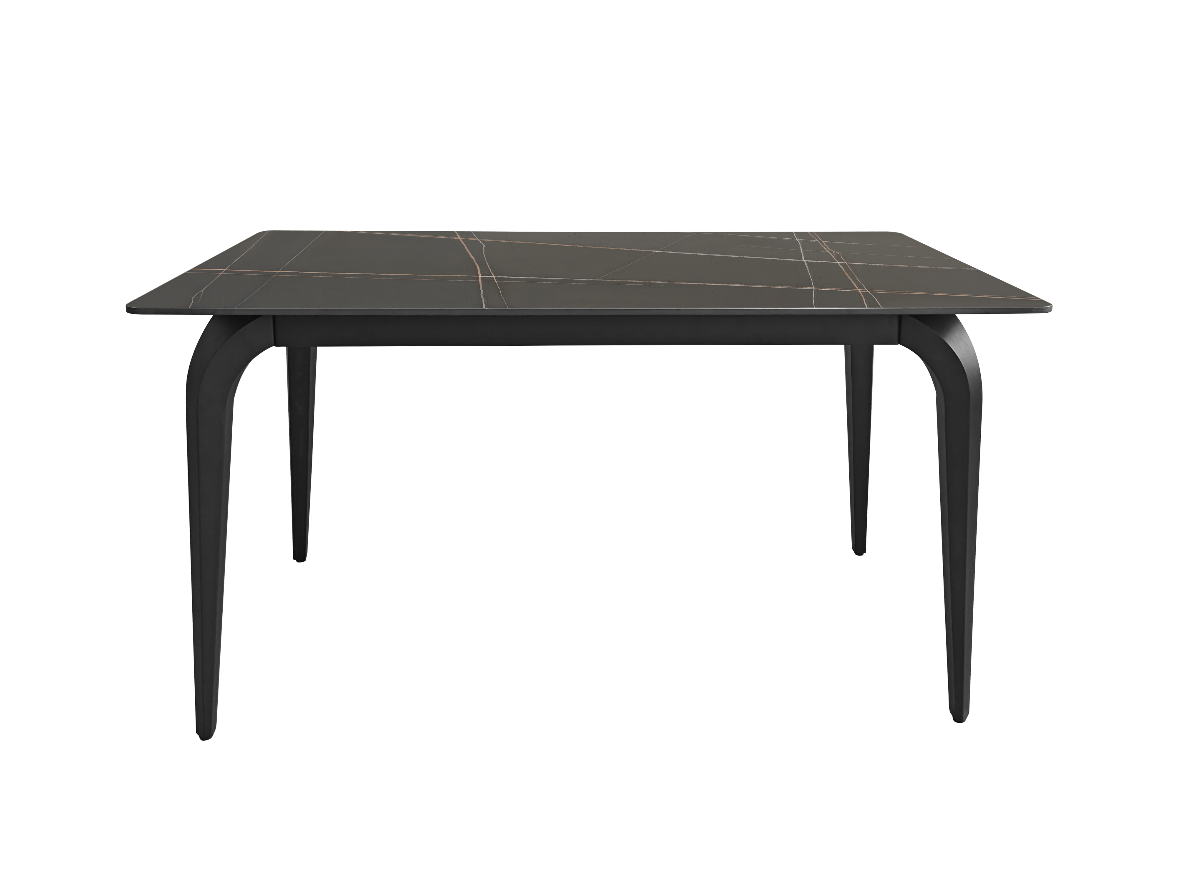 4 Seater Dining Table 644 - Black ( Black Legs )