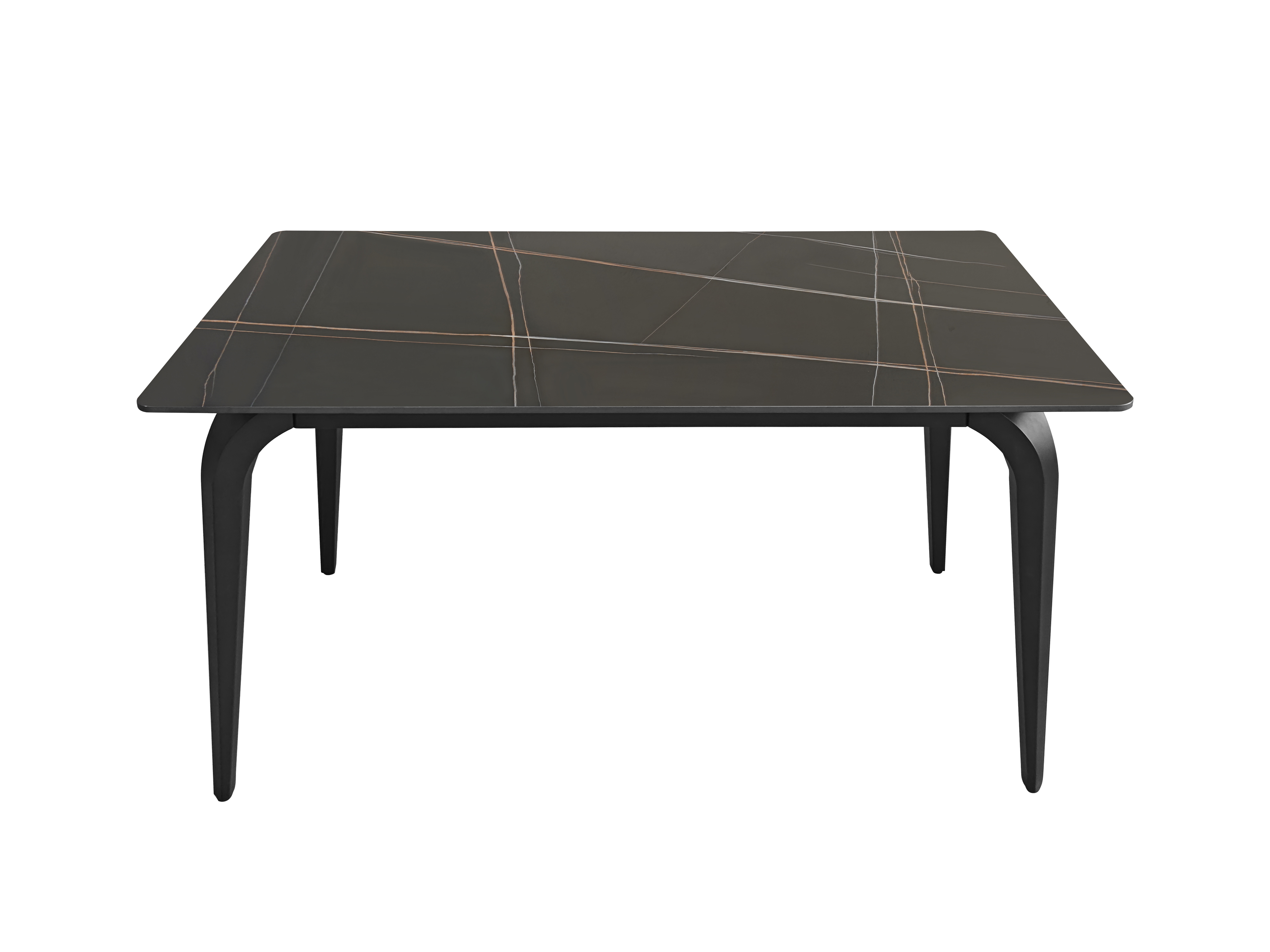 4 Seater Dining Table 644 - Black ( Black Legs )