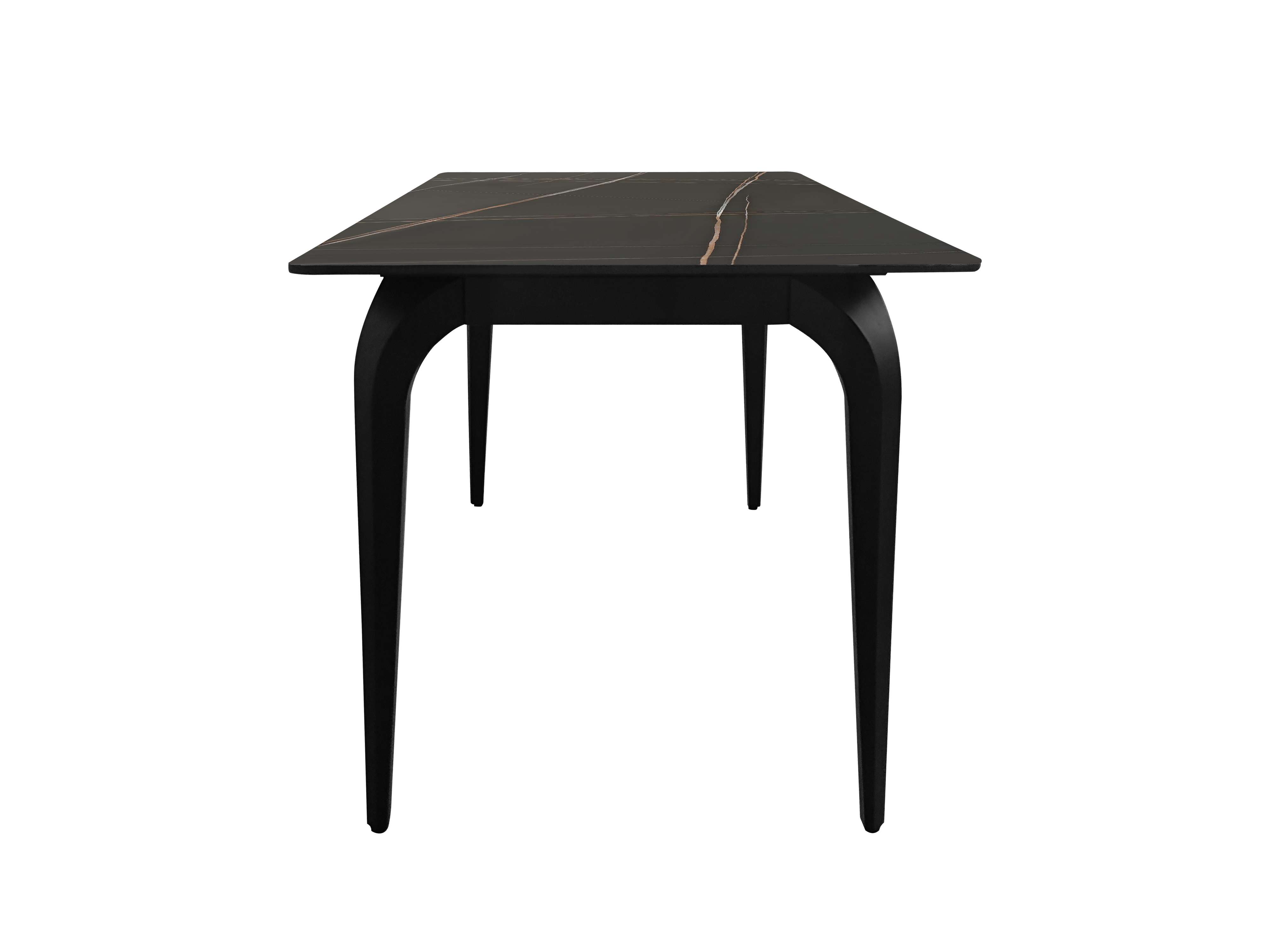 4 Seater Dining Table 644 - Black ( Black Legs )