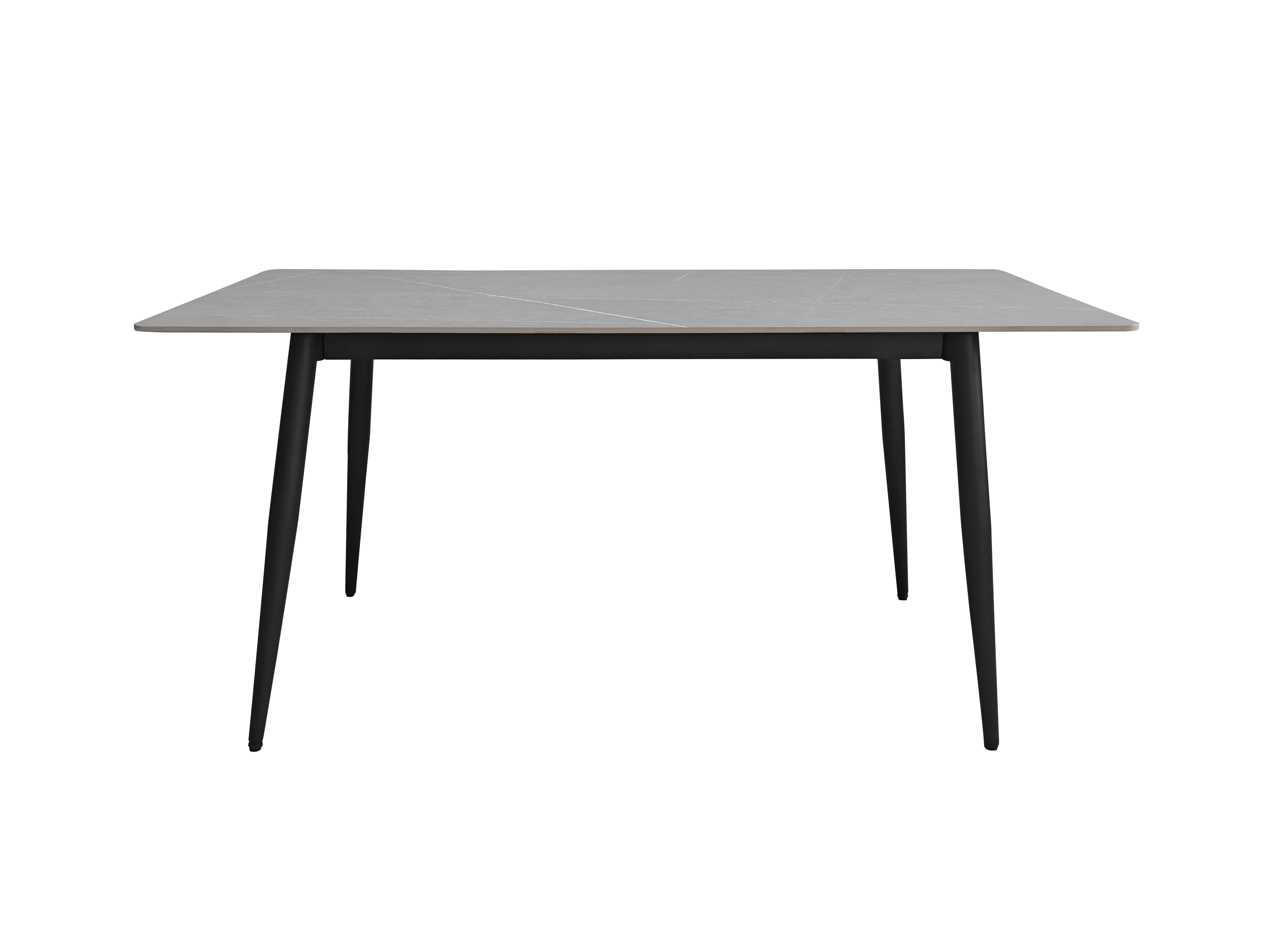 6 Seater Dining Table 604 - Grey ( Black Legs )