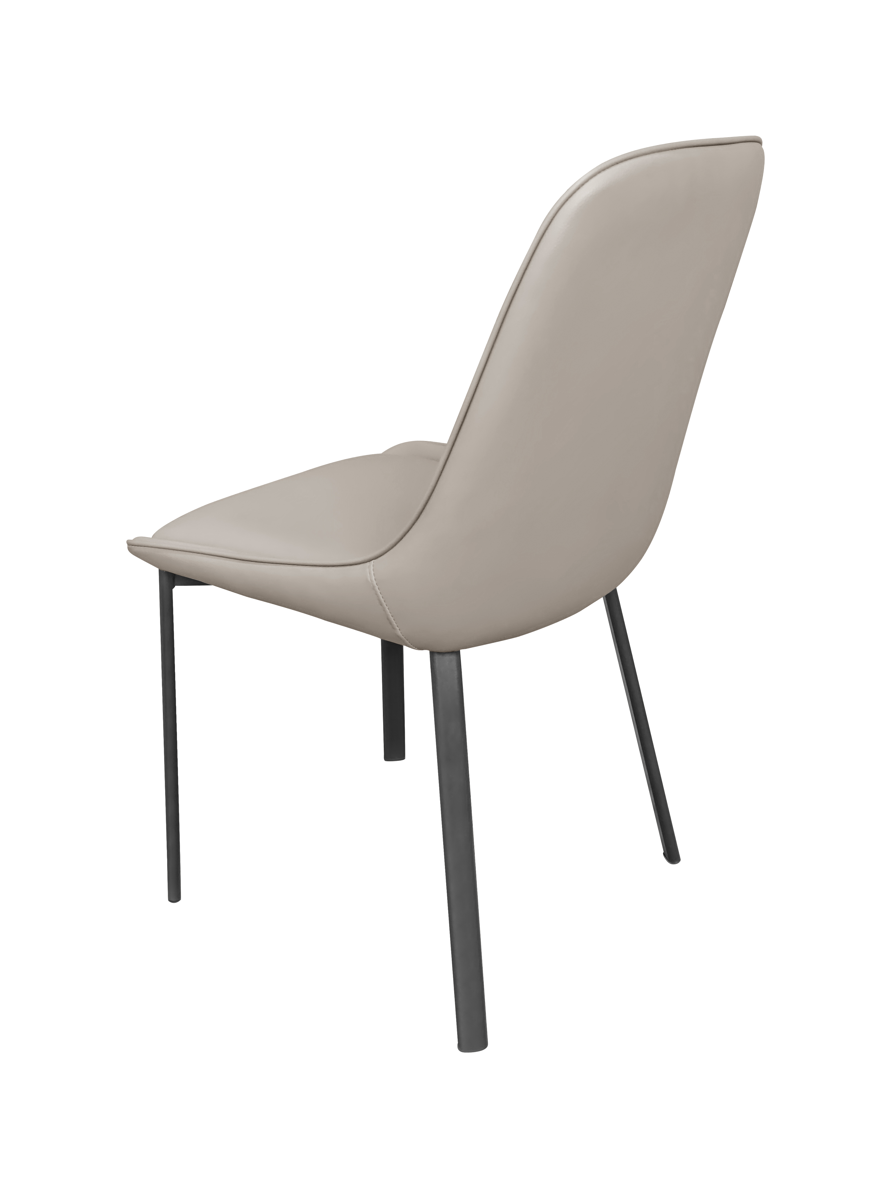 Dining Chair 912 - PU Beige ( Black Legs )