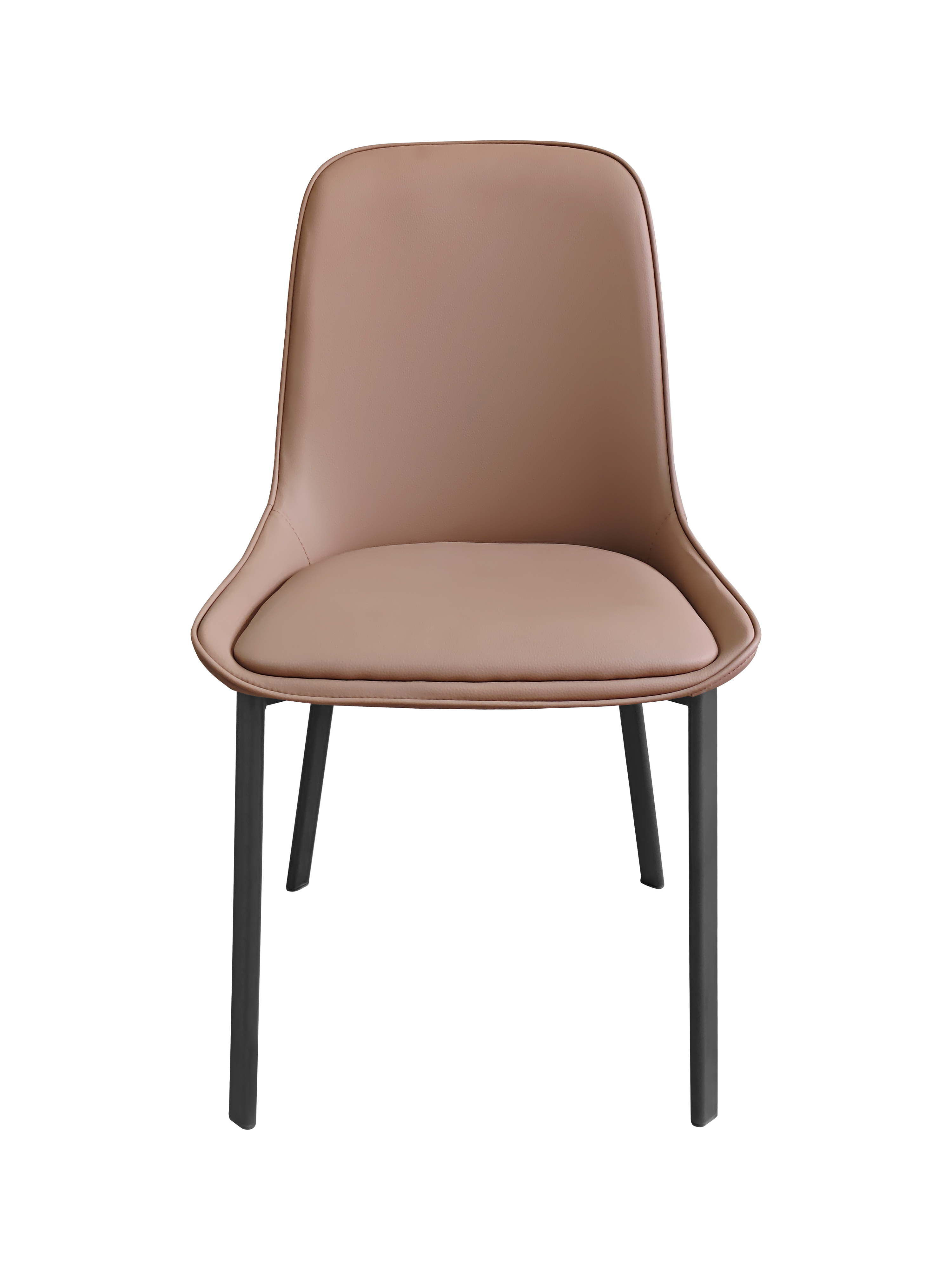 Dining Chair 912 - PU Brown ( Black Legs )