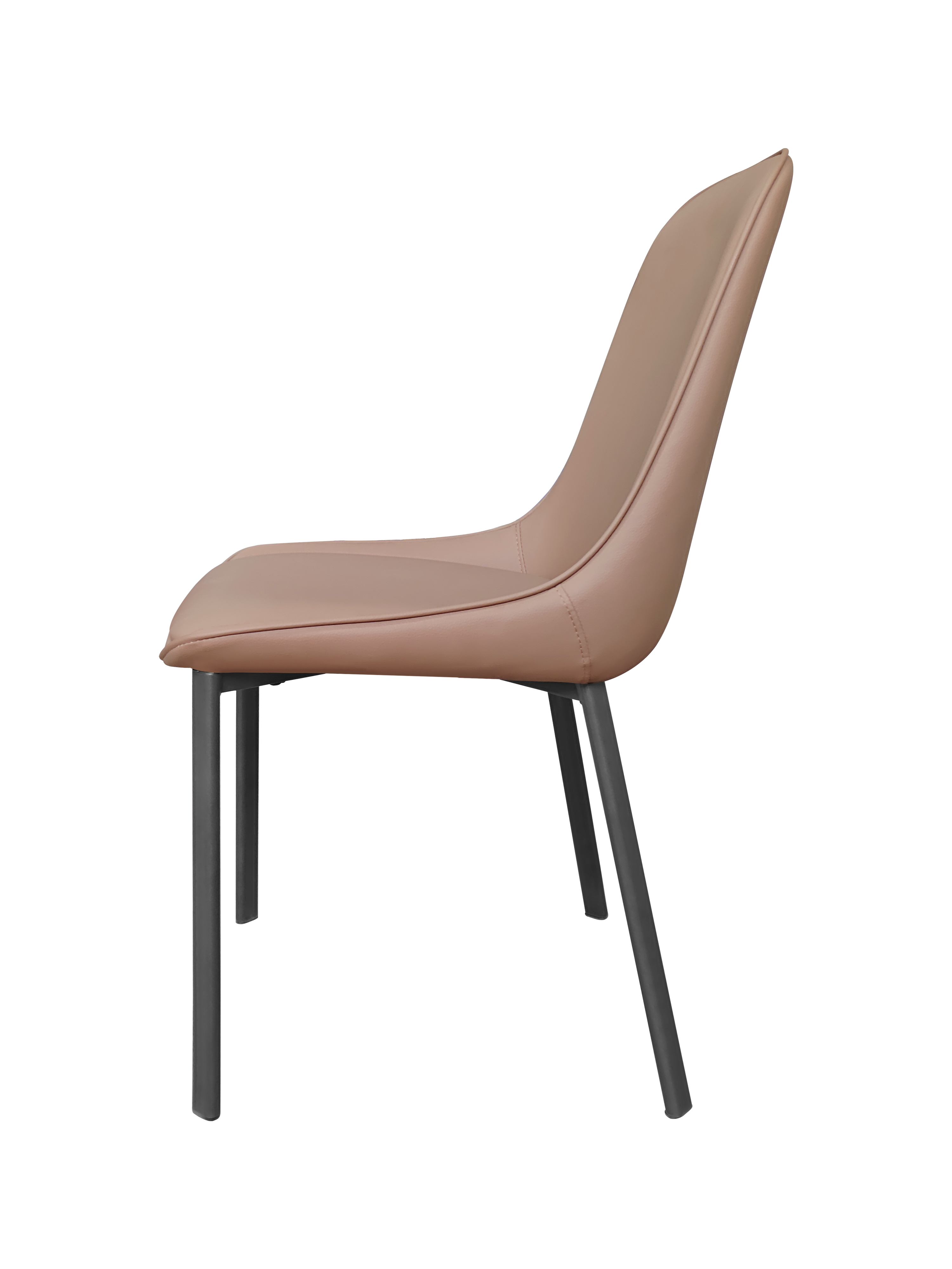 Dining Chair 912 - PU Brown ( Black Legs )