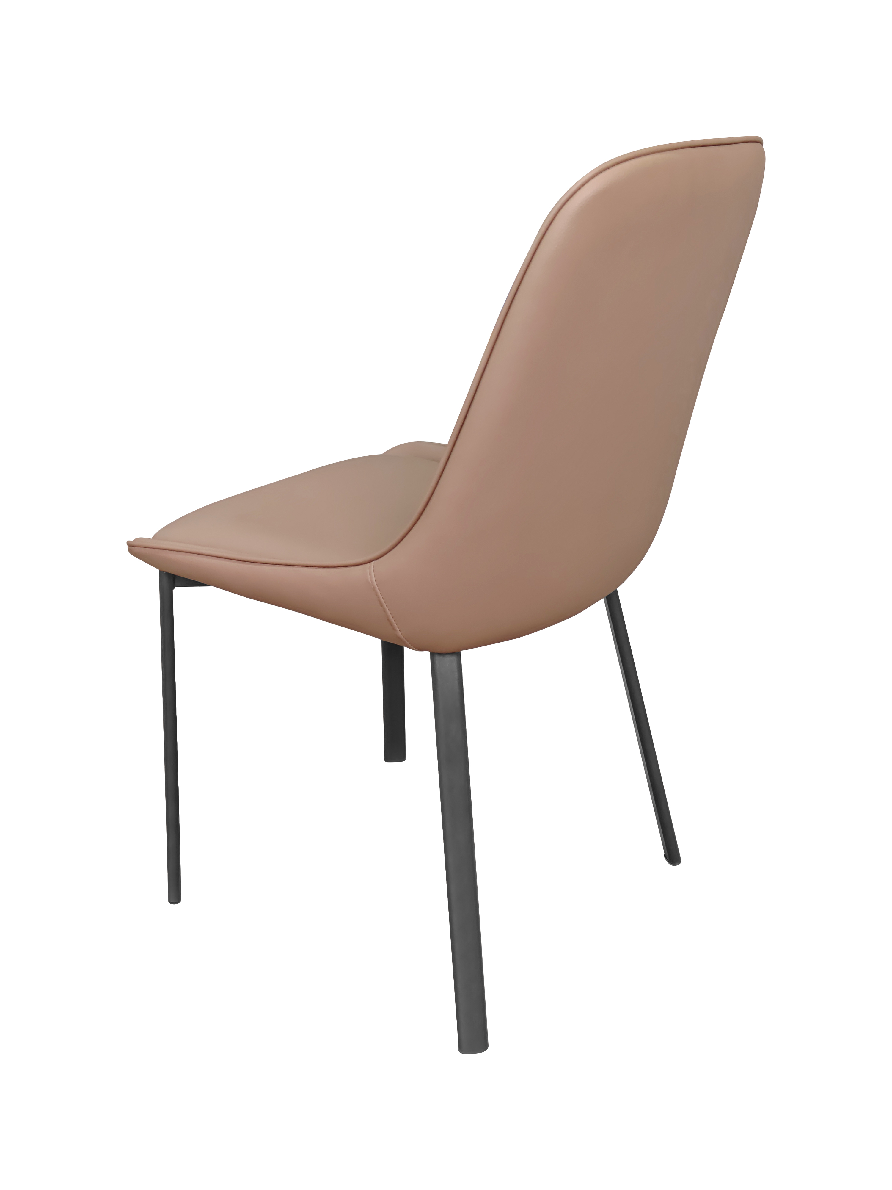 Dining Chair 912 - PU Brown ( Black Legs )