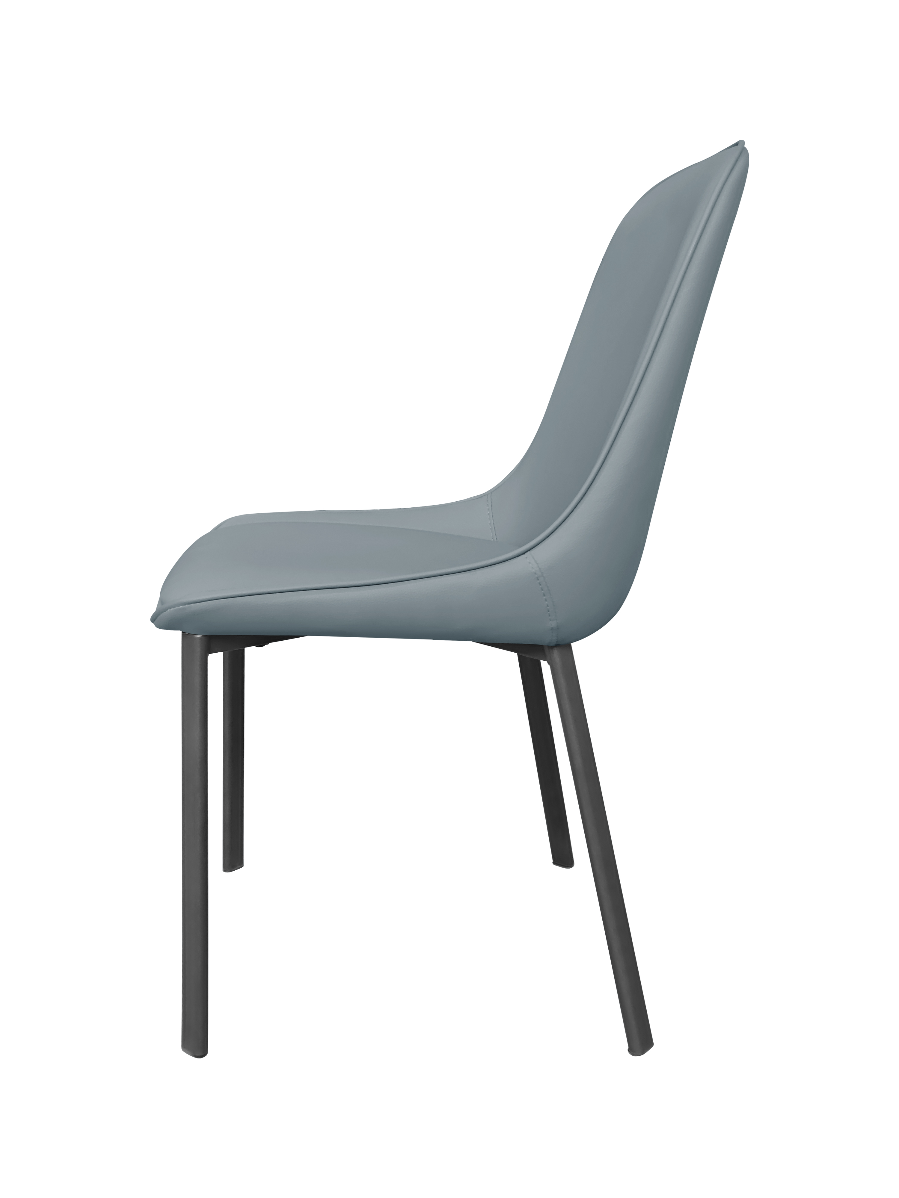 Dining Chair 912 - PU Light Blue ( Black Legs )