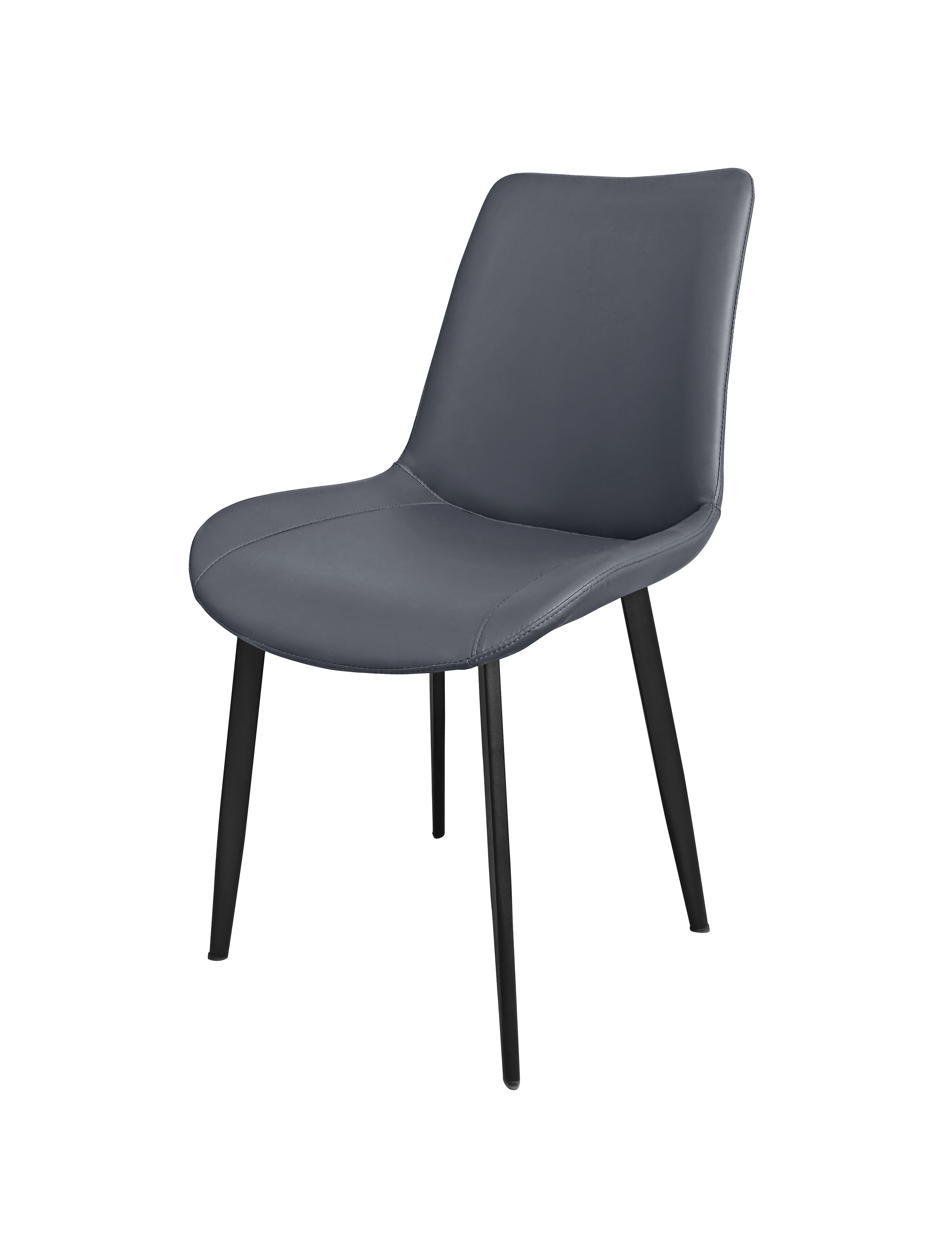 Dining Chair 918 - Dark Grey ( Black Legs )