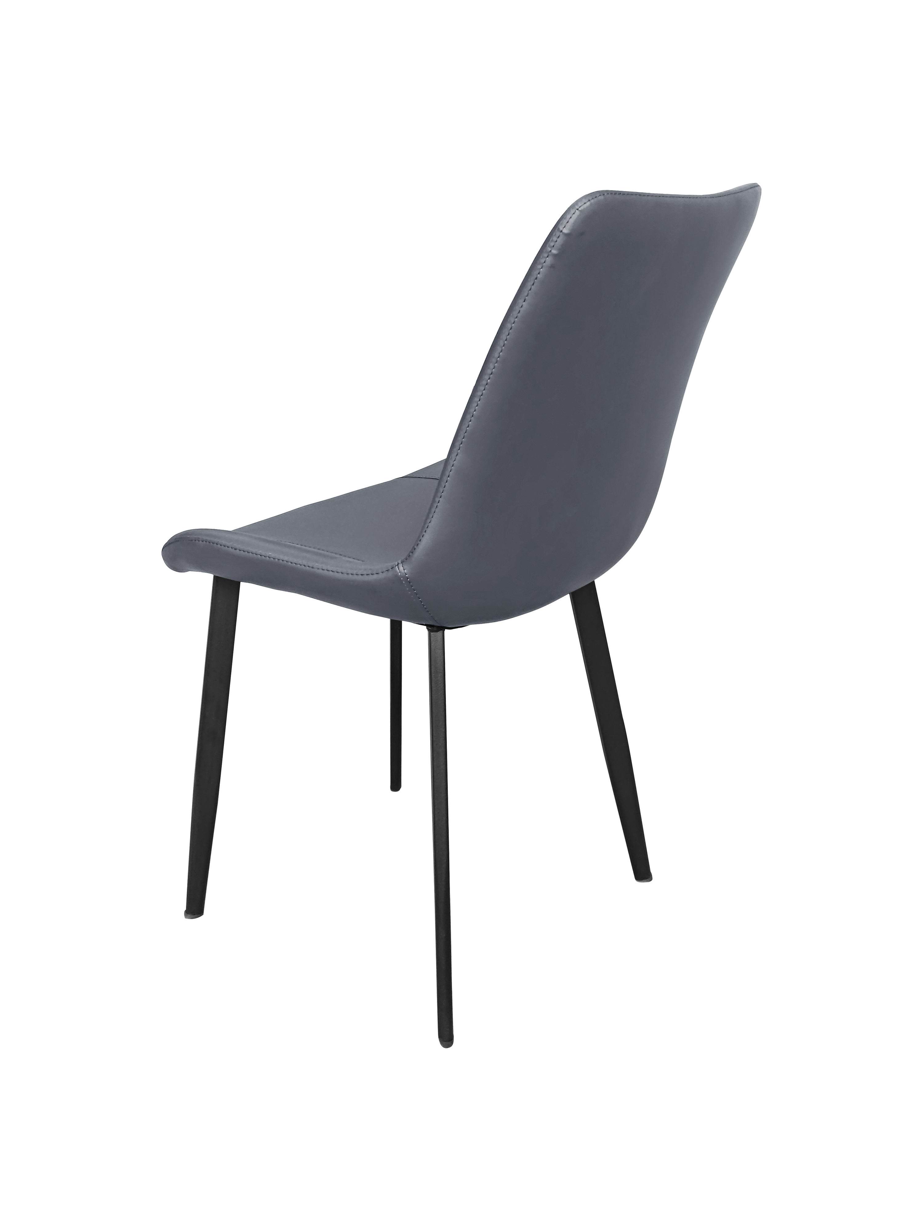 Dining Chair 918 - Dark Grey ( Black Legs )