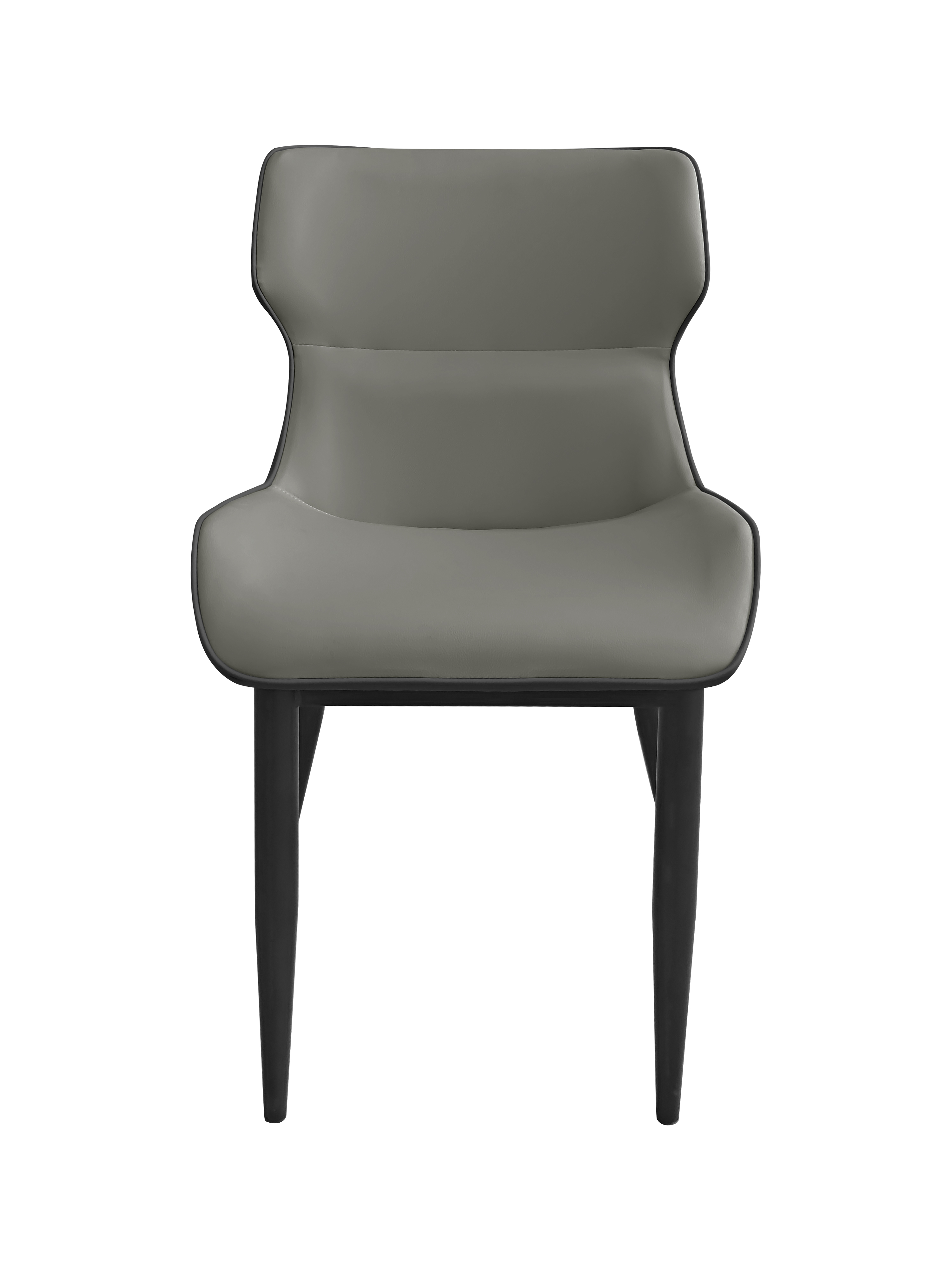 Dining Chair 983 - PU Grey ( Black Legs )
