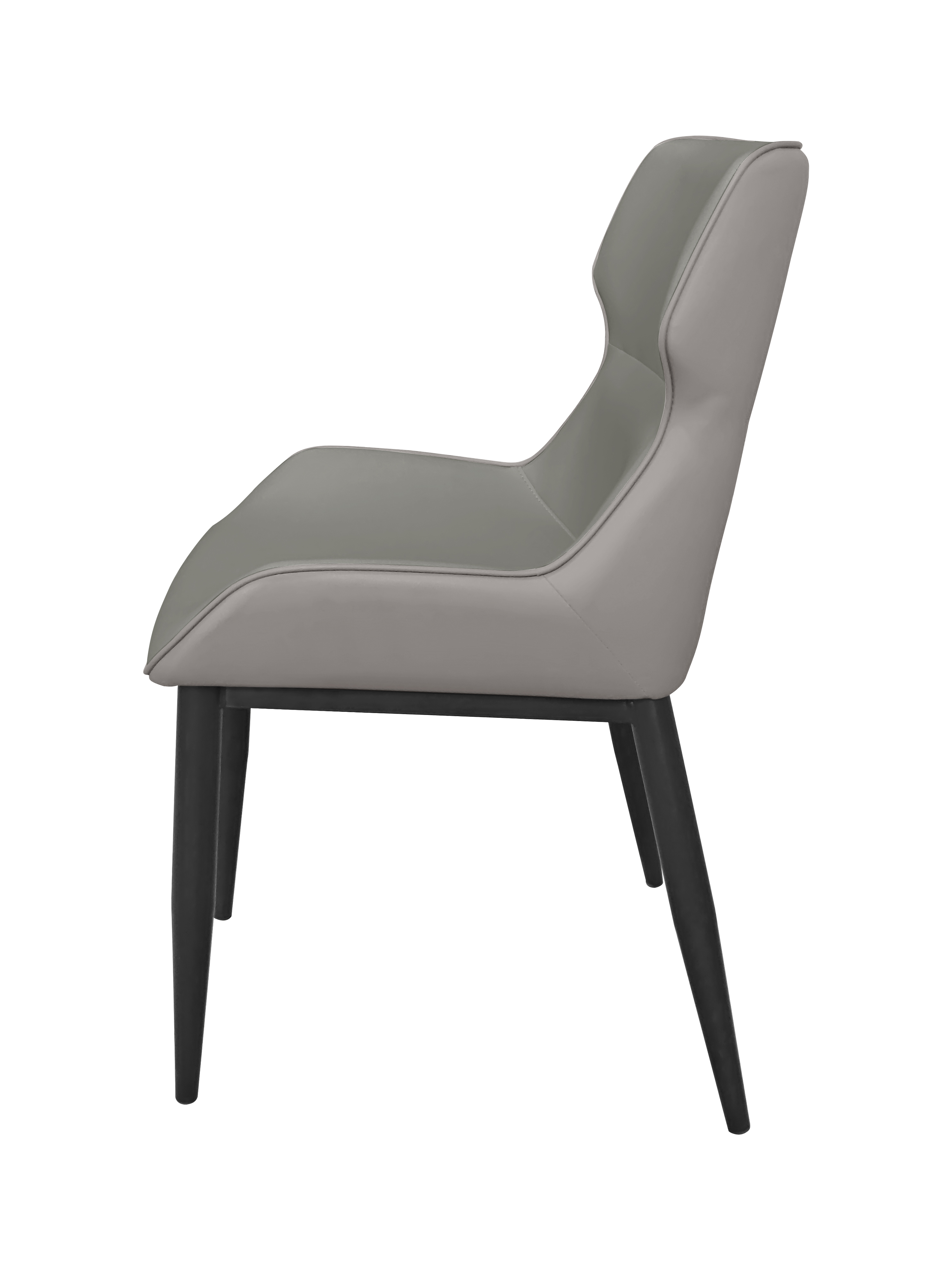 Dining Chair 983 - PU Grey ( Black Legs )