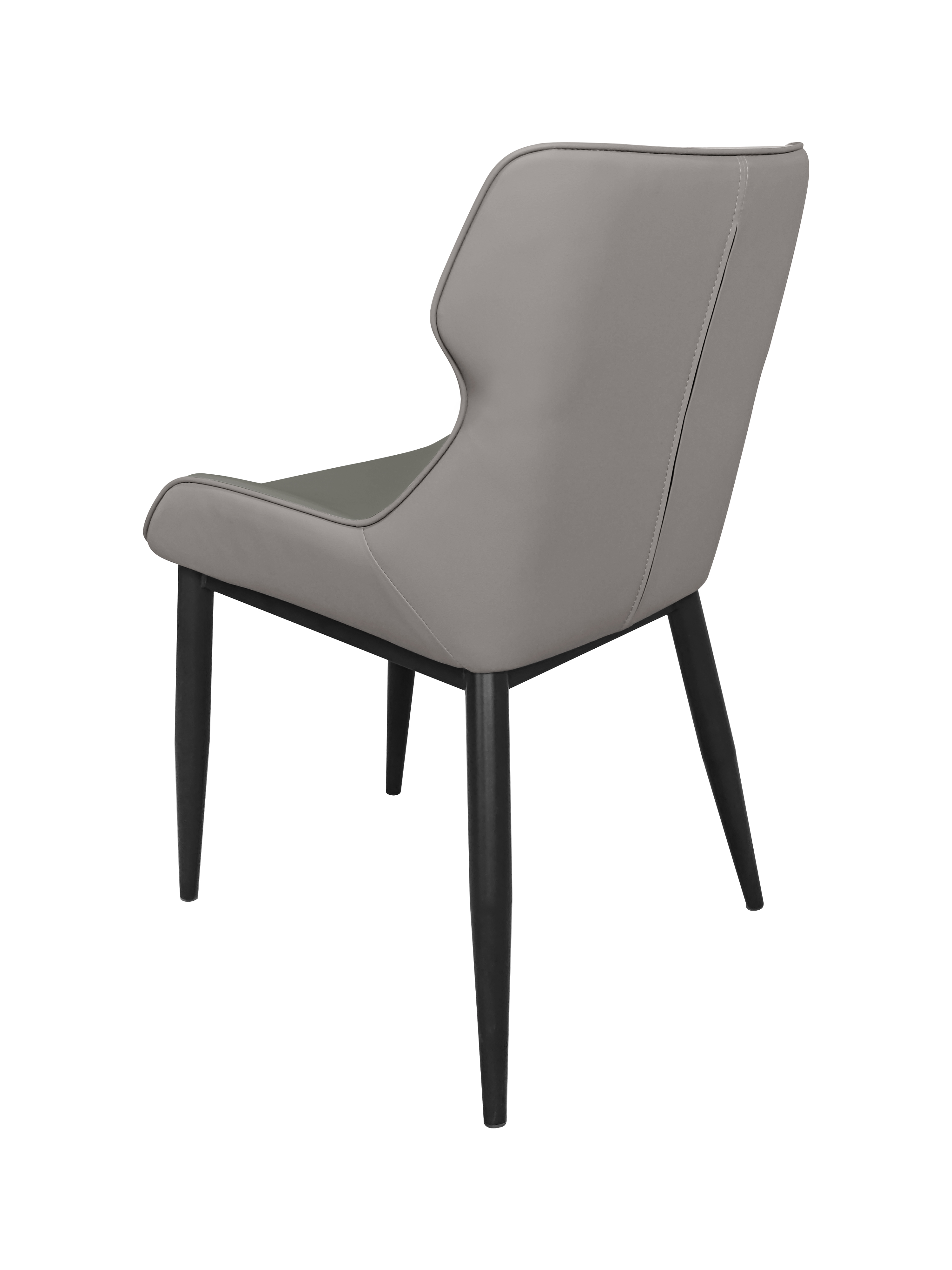 Dining Chair 983 - PU Grey ( Black Legs )