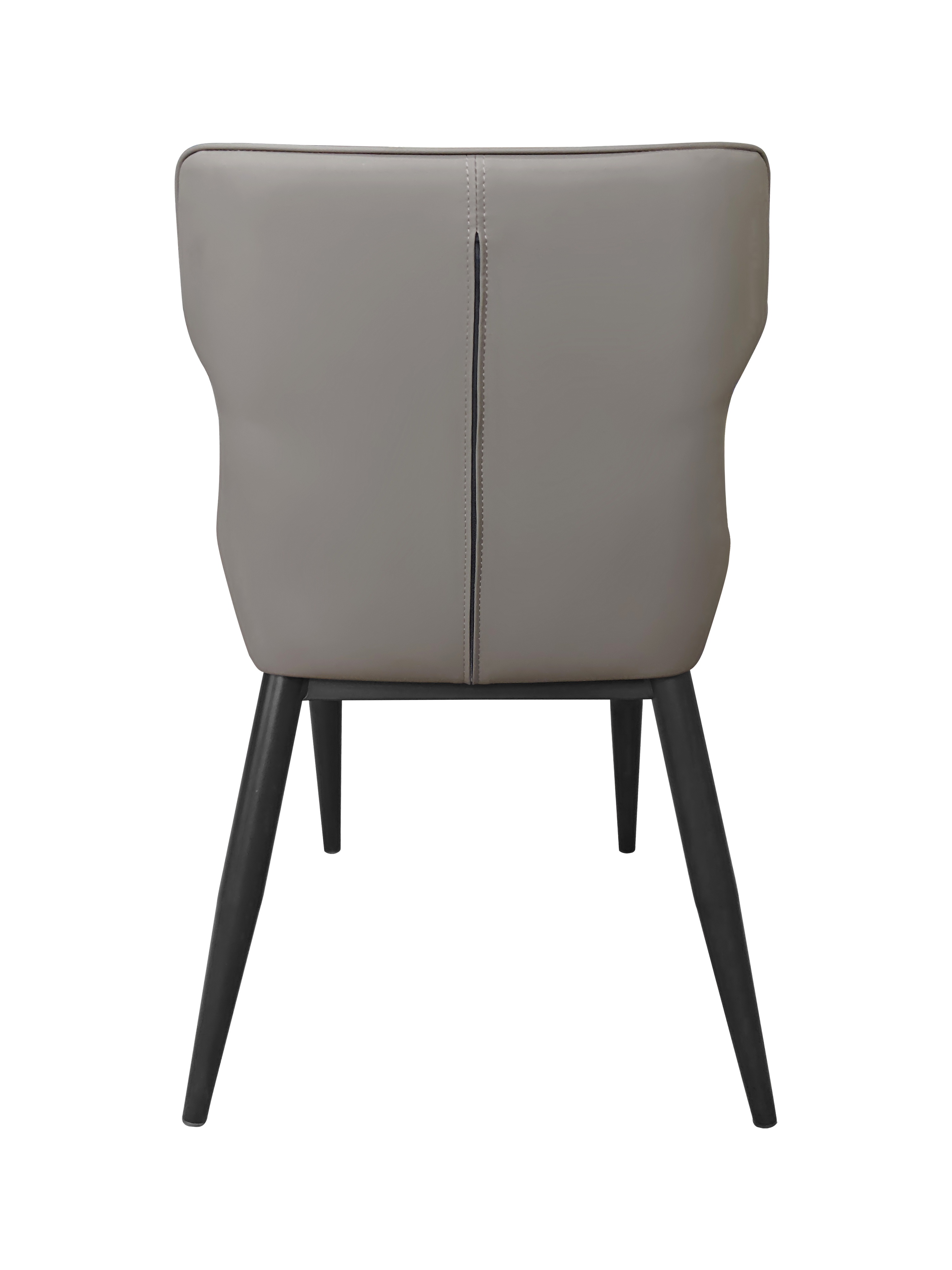 Dining Chair 983 - PU White and Grey ( Black Legs )