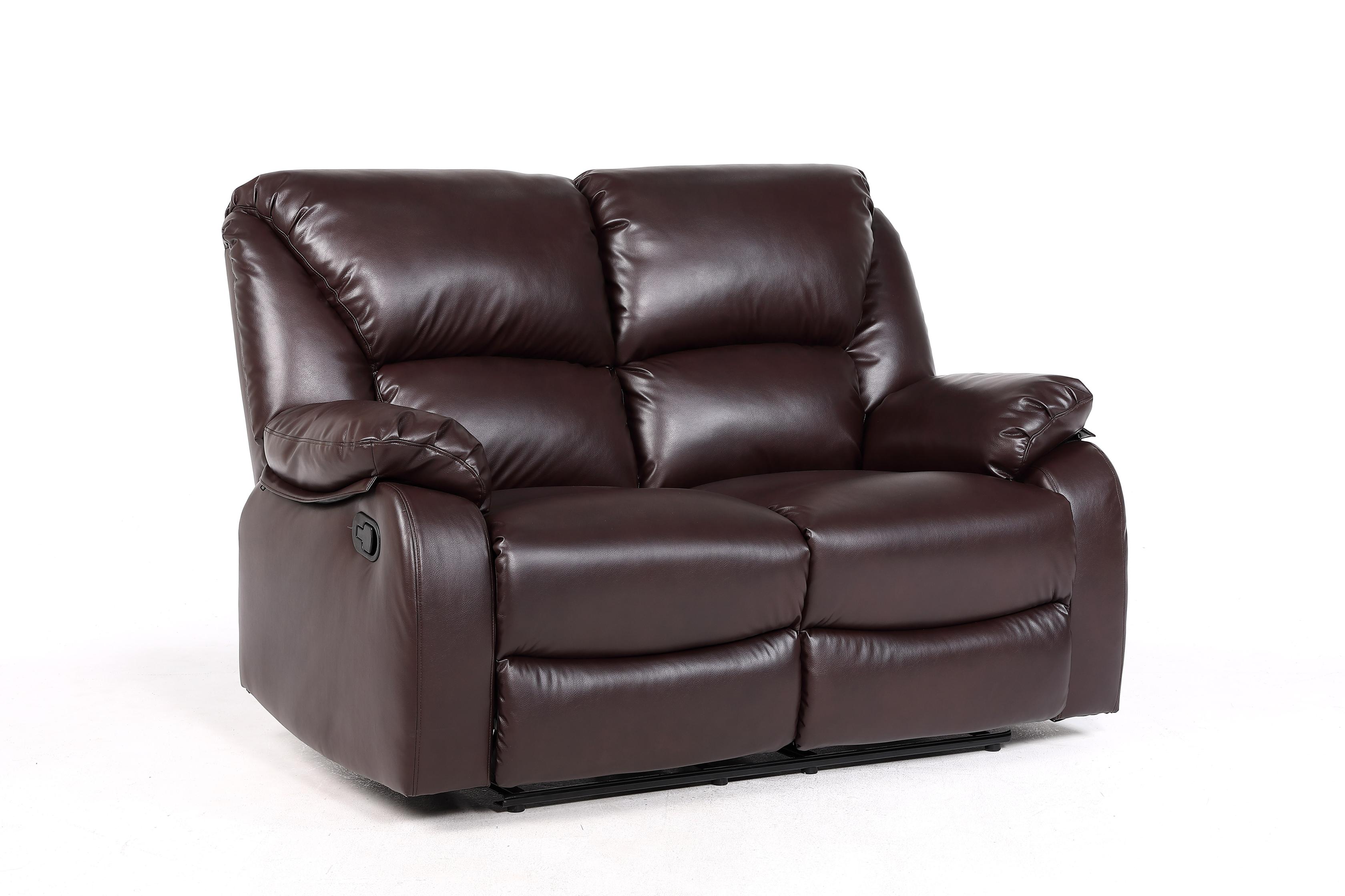 2 Seater LEXUS Recliner Sofa - GEL Leather Brown (8353