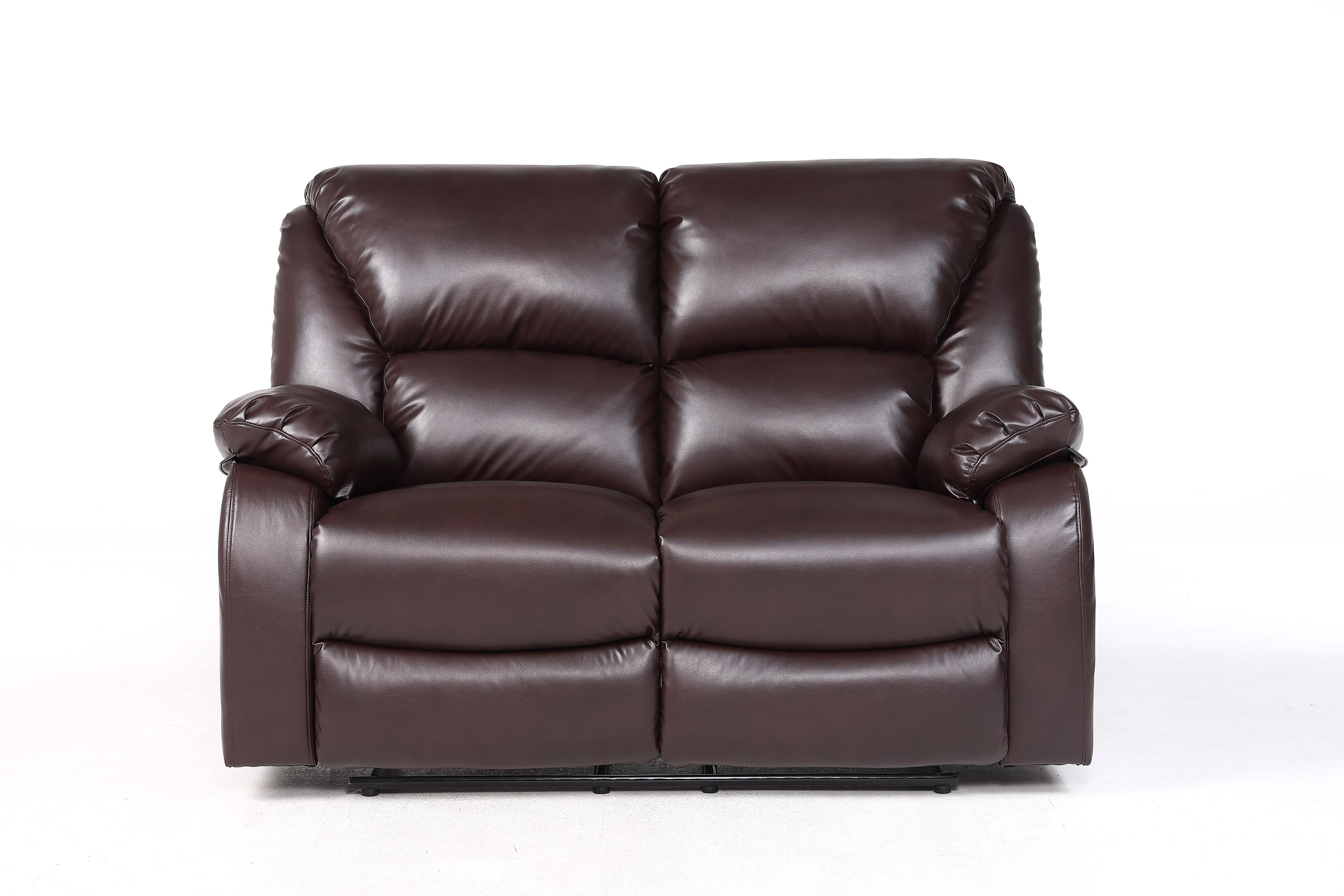 2 Seater LEXUS Recliner Sofa - GEL Leather Brown (8353