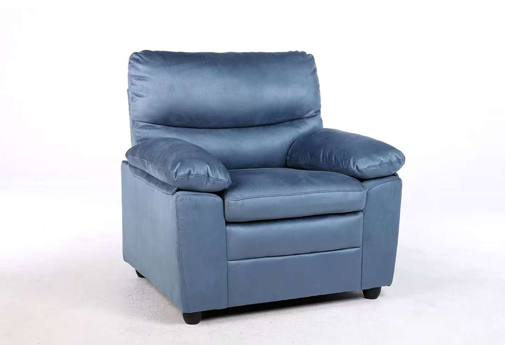 1 Seater ROYAL Sofa - Full Fabric Microfiber Blue (9612)