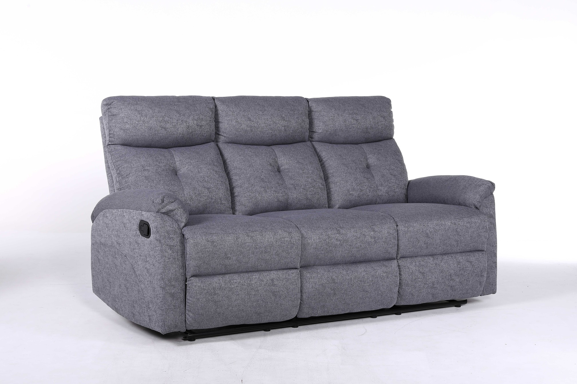 3 Seater NOVA Recliner Sofa - Full Fabric Linen Grey (8352)