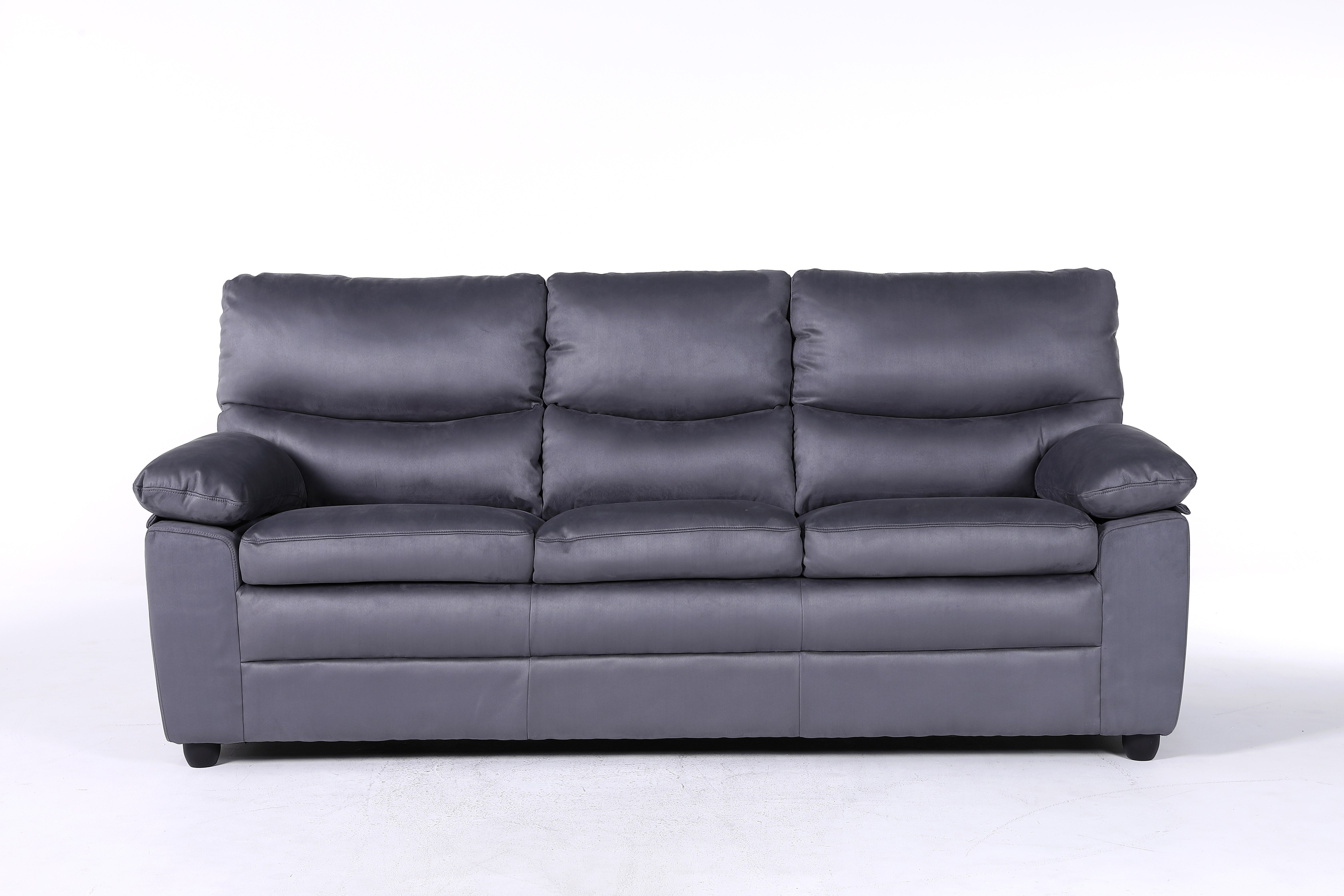 3 Seater ROYAL Sofa - Full Fabric Microfiber Grey (9612)