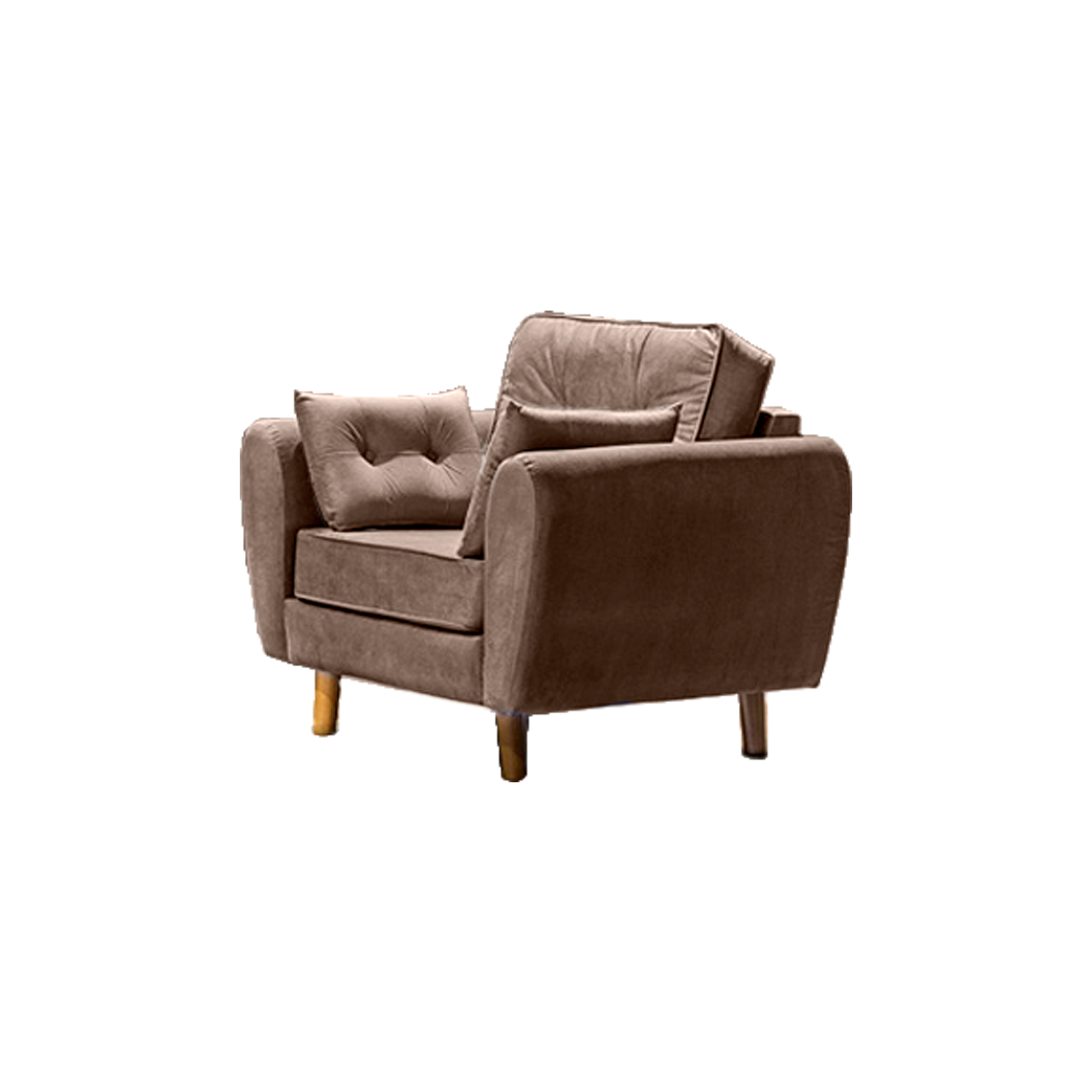 1 Seater Danish Sofa - Brown