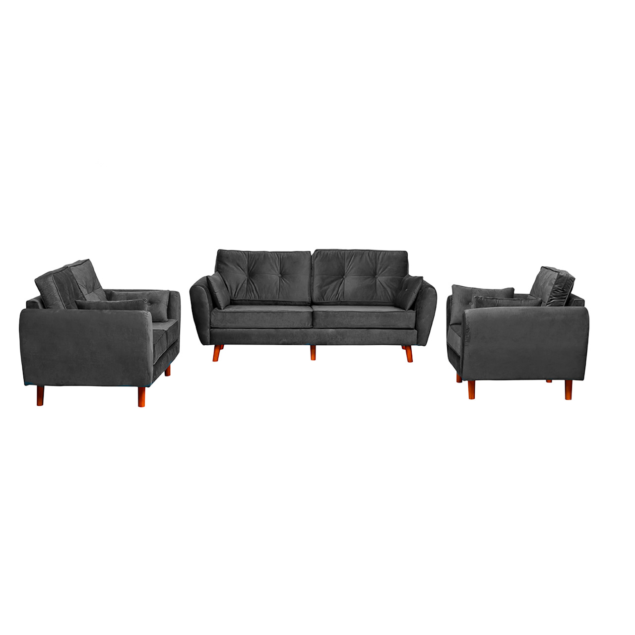 3 Seater Danish Sofa - Grey