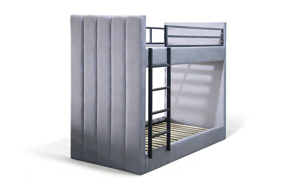 Single size Bunk bed - Fabric Grey ( 4879 )
