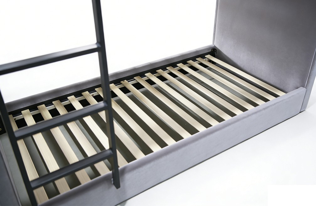 Single size Bunk bed - Fabric Grey ( 4879 )